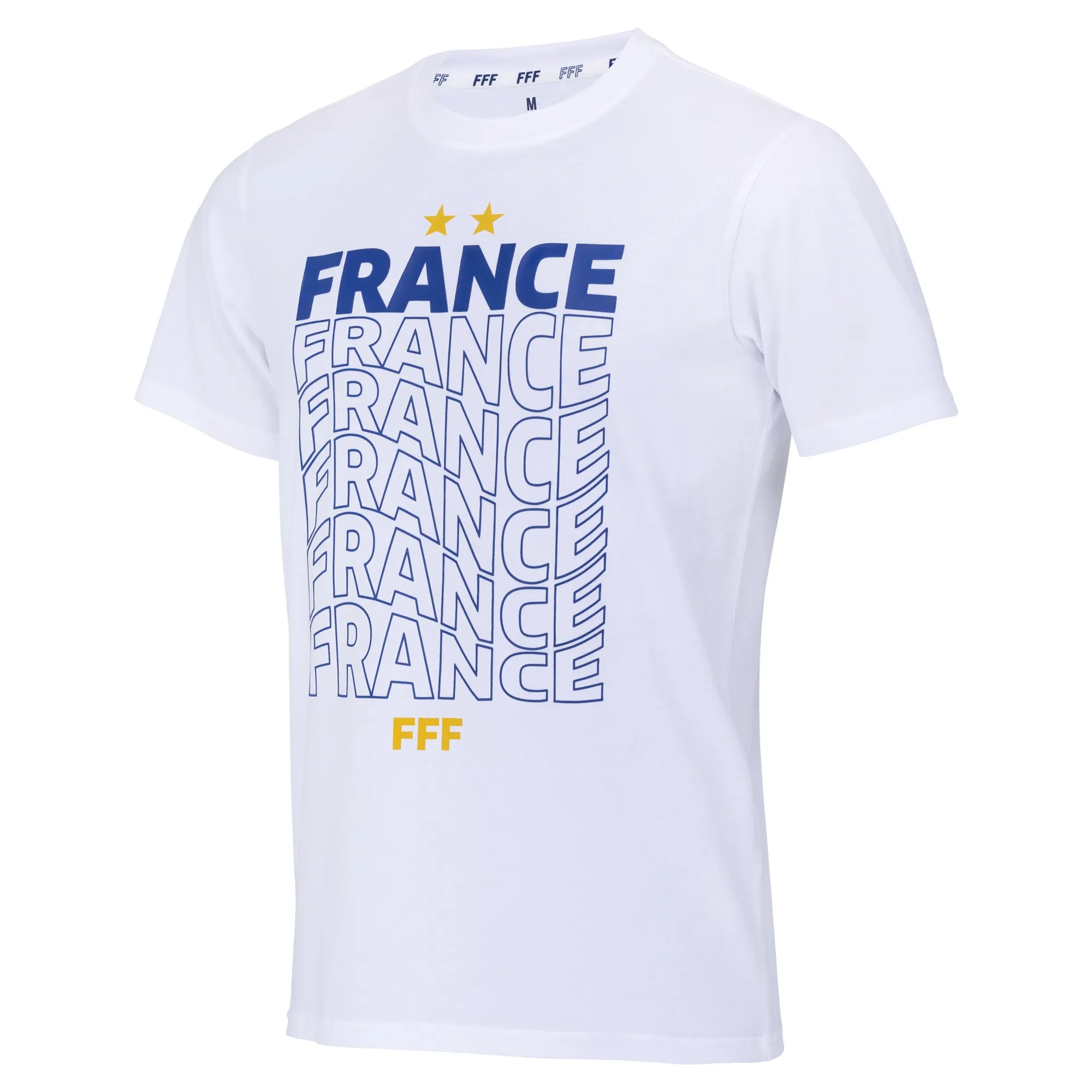 France Repeat Wordmark T-Shirt - White - Mens