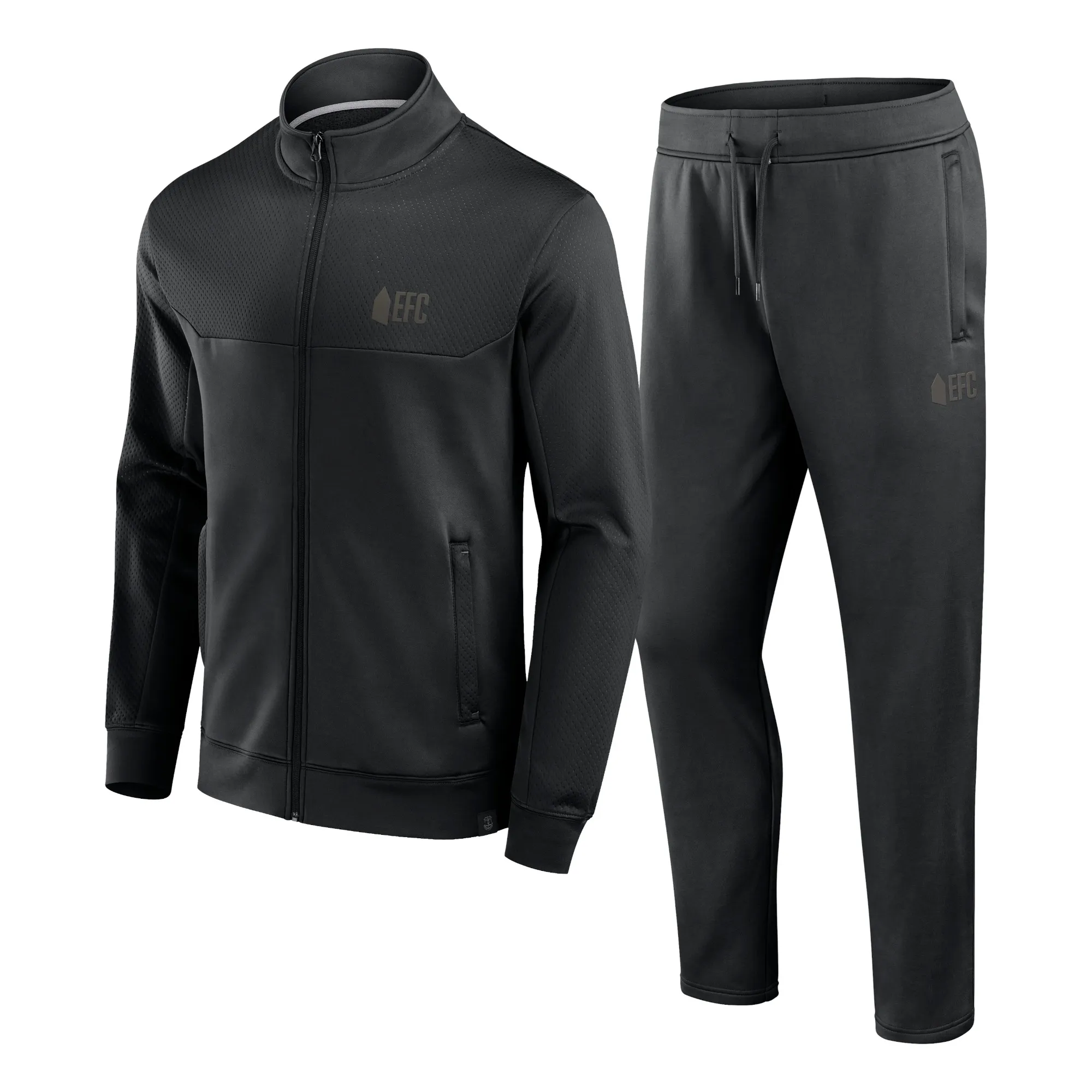 Everton Defender Poly Tracksuit - Black - Mens
