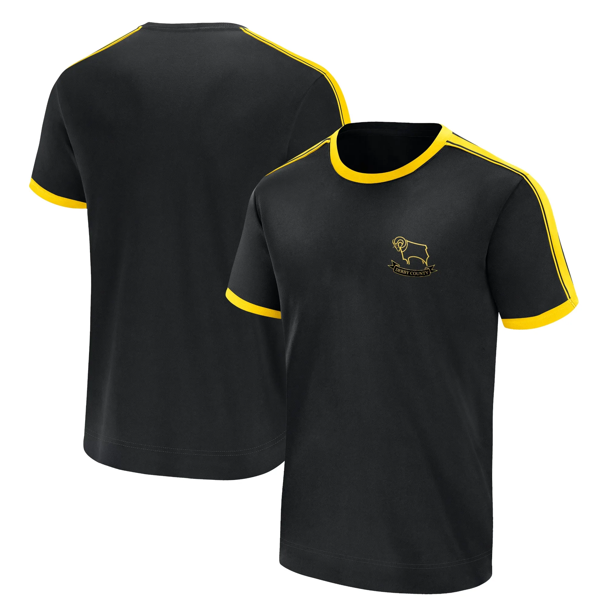 Derby County Heritage T-Shirt - Black - Mens