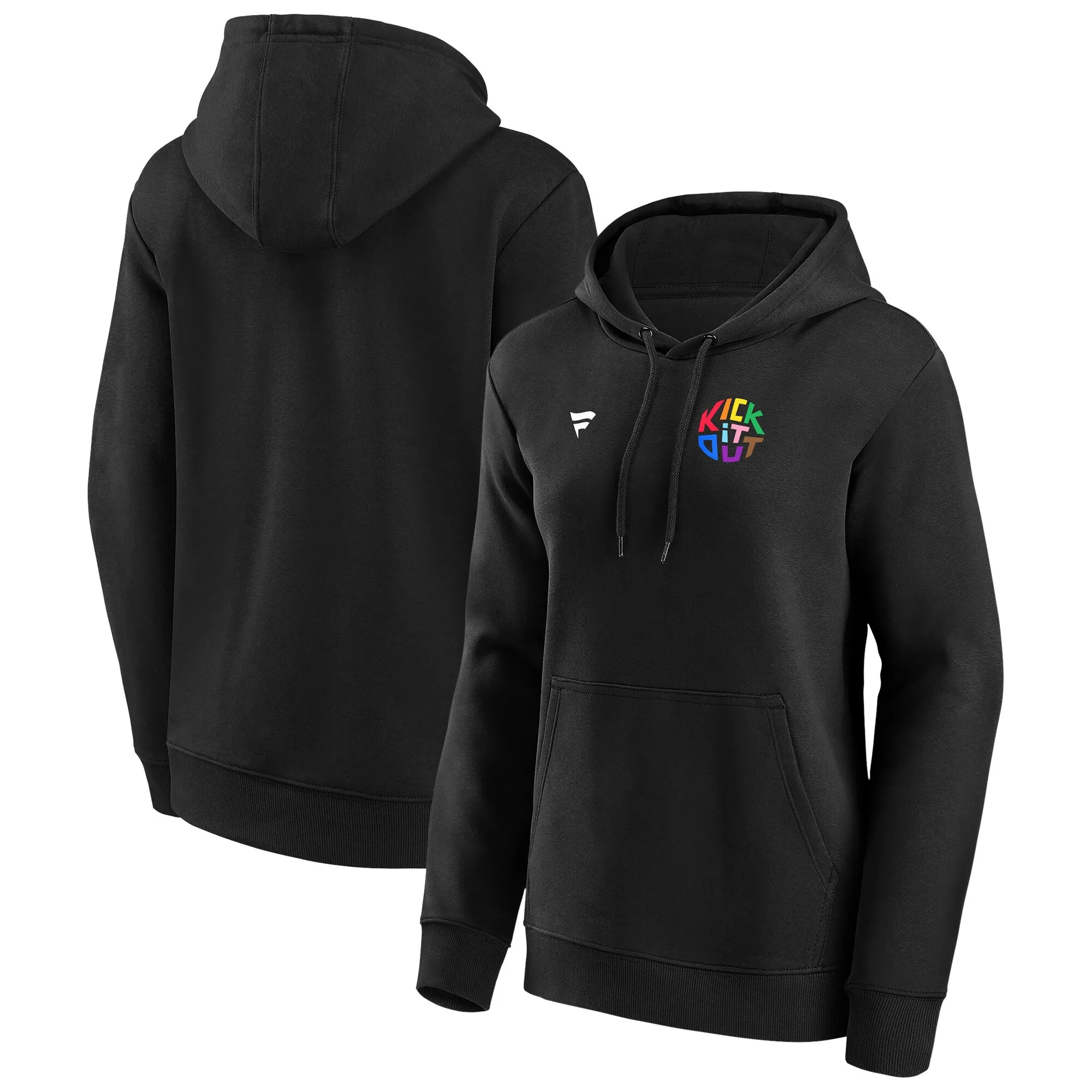 Kick It Out LGBTQ+ Graphic Hoodie - Black - Womens
