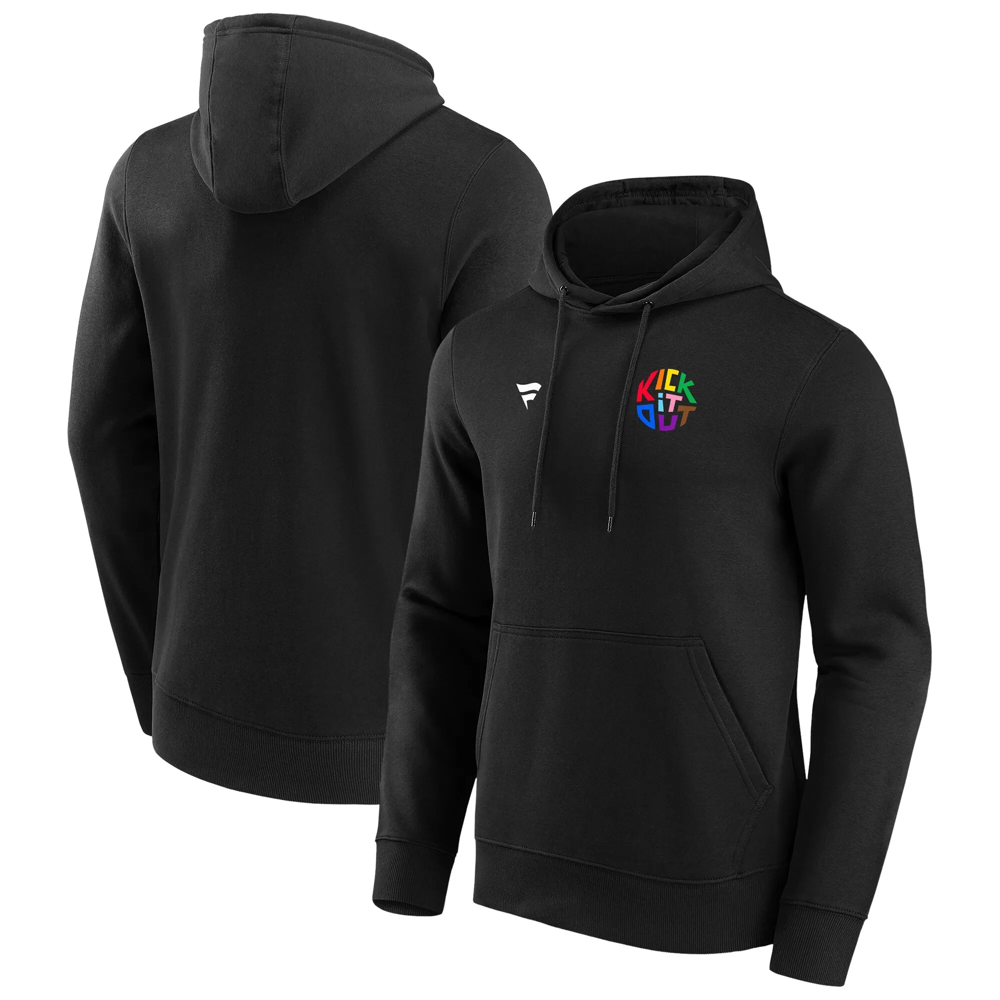Kick It Out LGBTQ+ Graphic Hoodie - Black - Mens