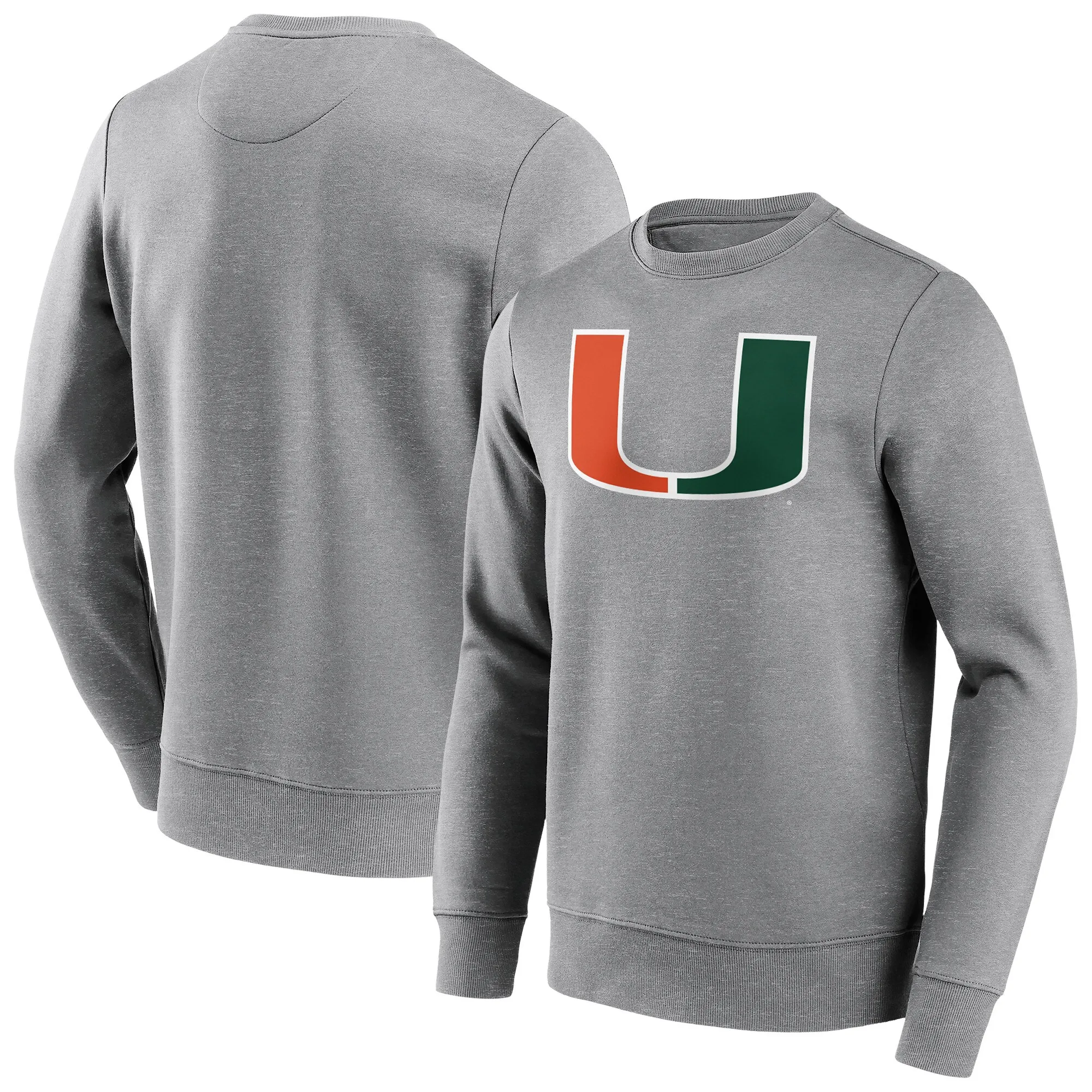 NCAA Miami Hurricanes Primary Logo Graphic Crew Sweatshirt - Mens