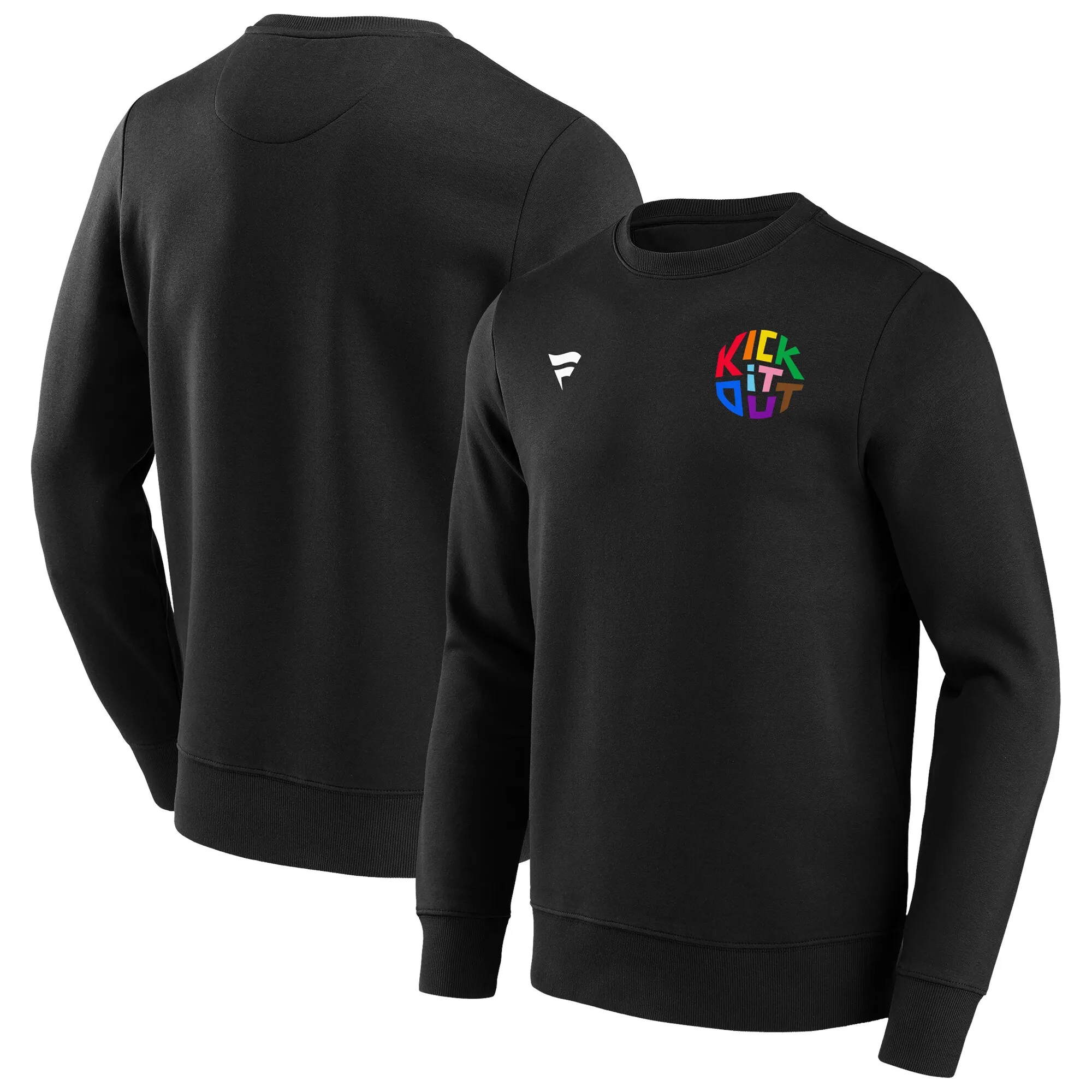 Kick It Out LQTBQ+ Graphic Crew Sweatshirt - Black - Mens