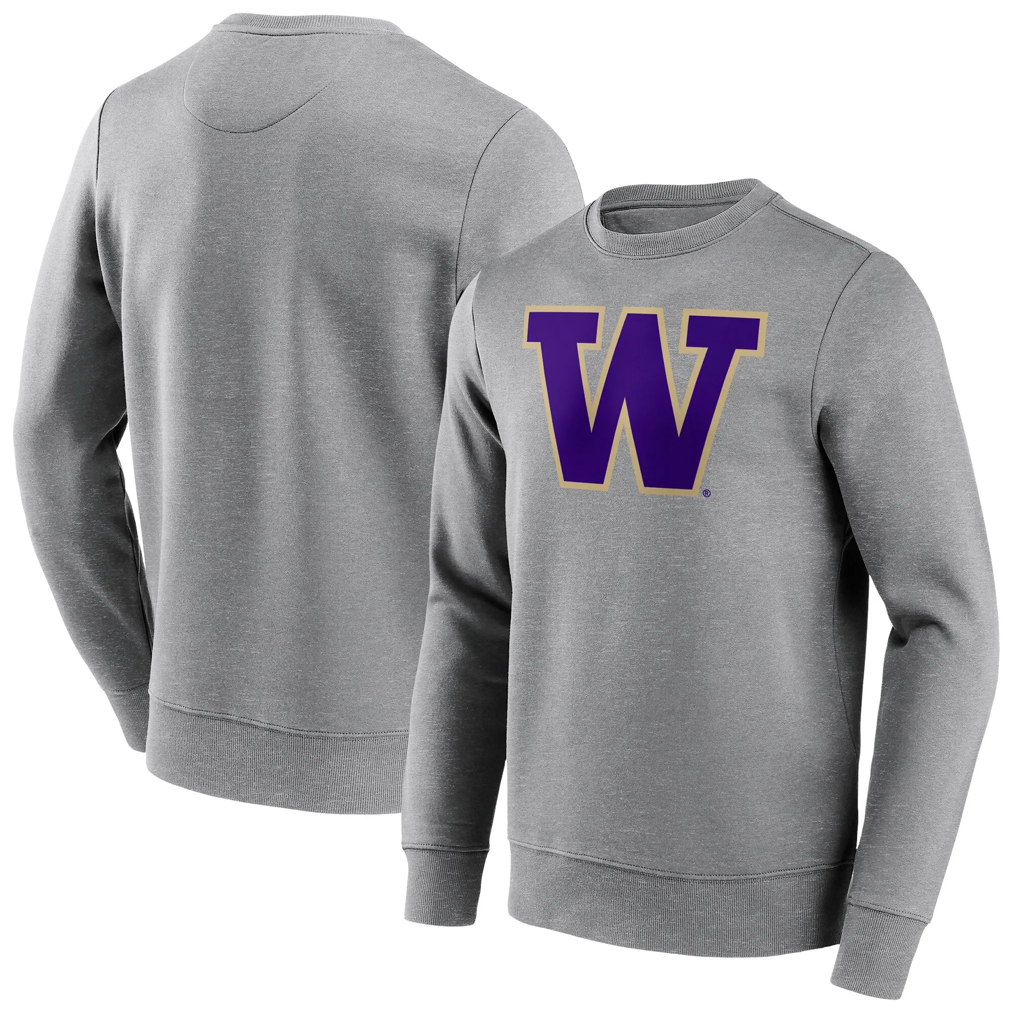 NCAA Washington Huskies Primary Logo Graphic Crew Sweatshirt - Mens