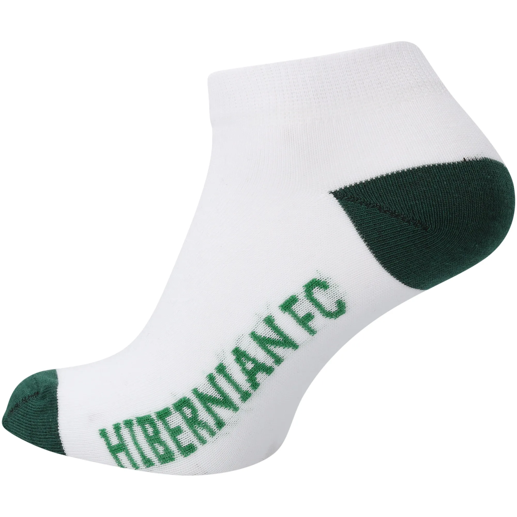Hibernian 3 Pack Trainers Socks - Green/White - Adults