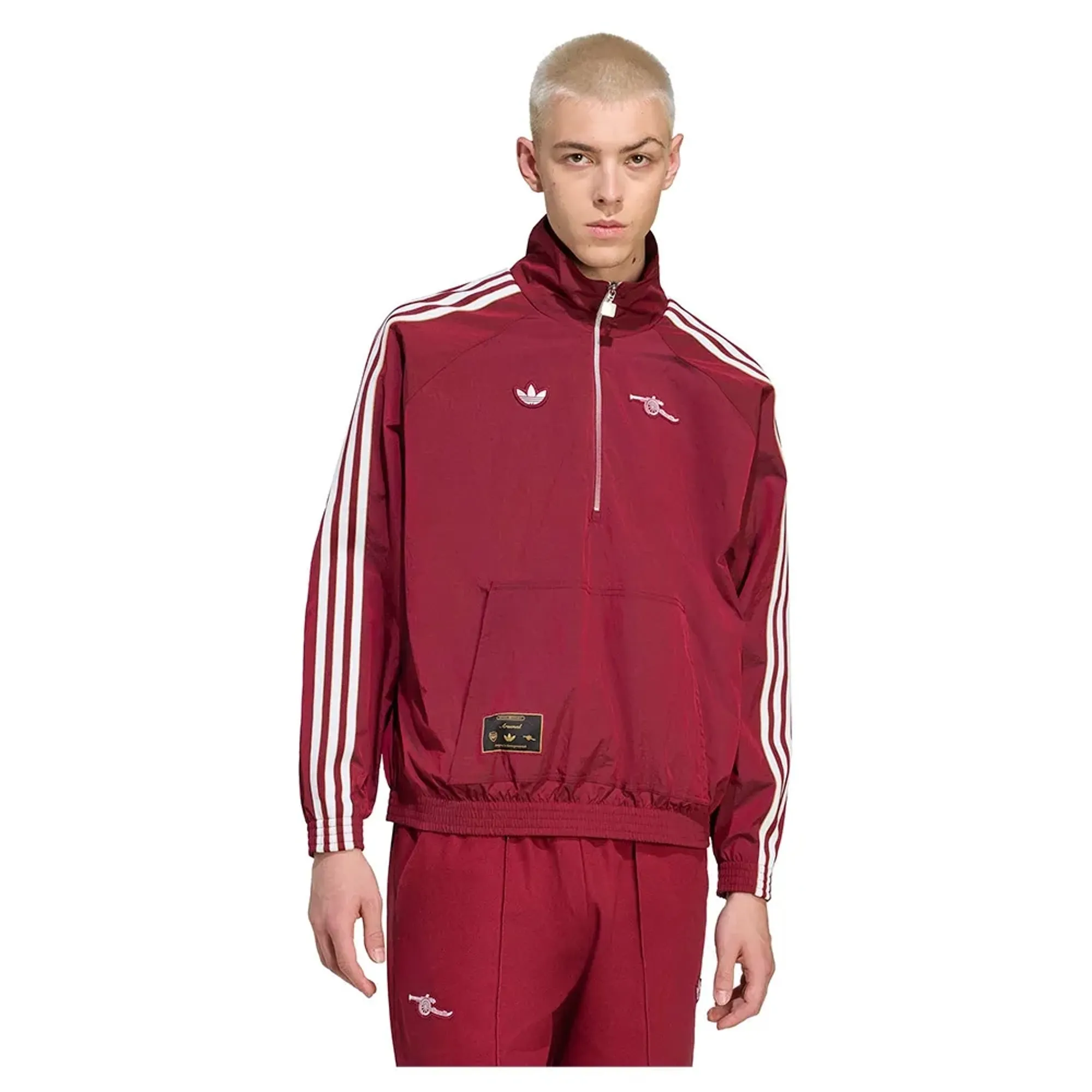 Arsenal adidas Icon Half Zip Jacket - Burgundy