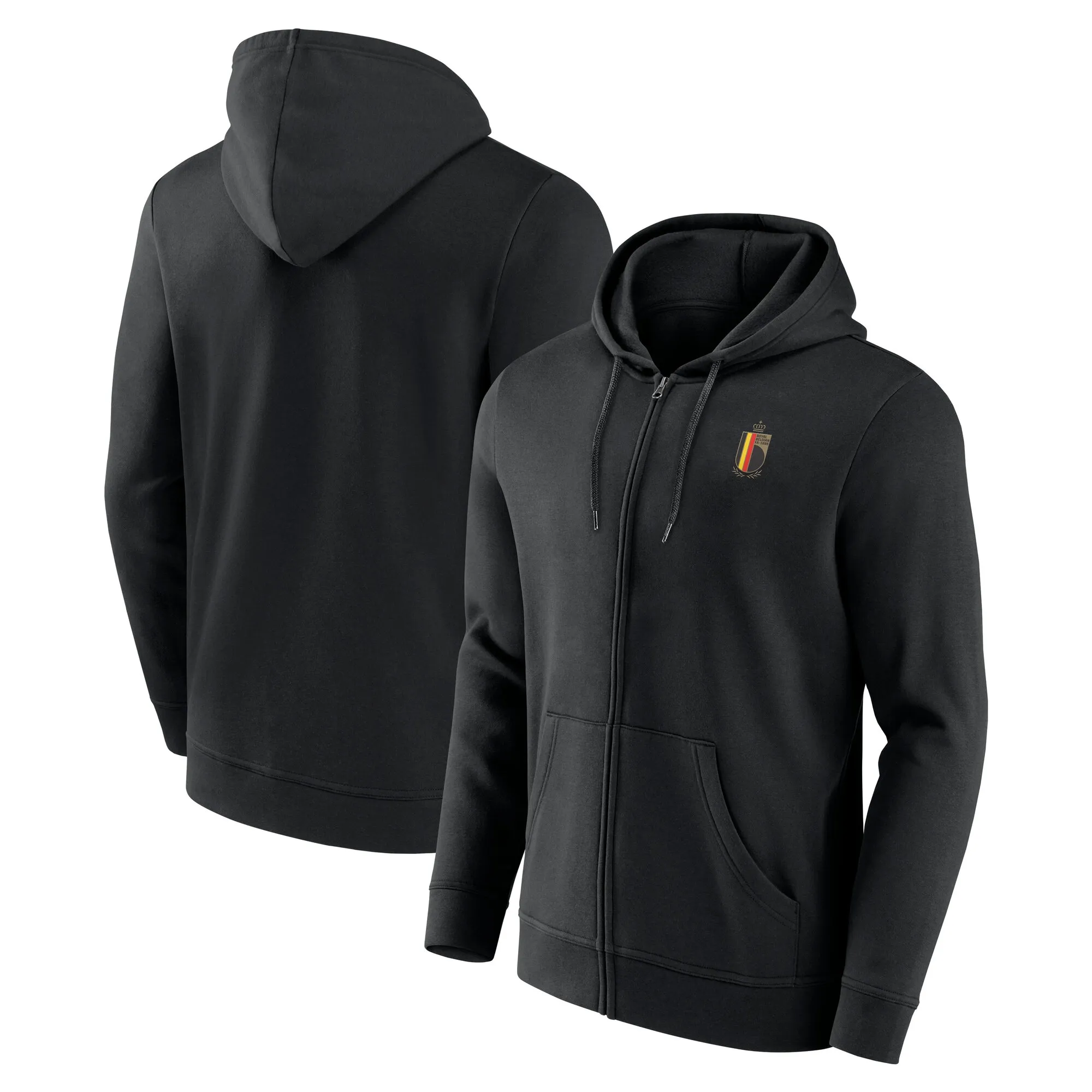 Belgium FA Logo Full Zip Hoodie - Black - Mens