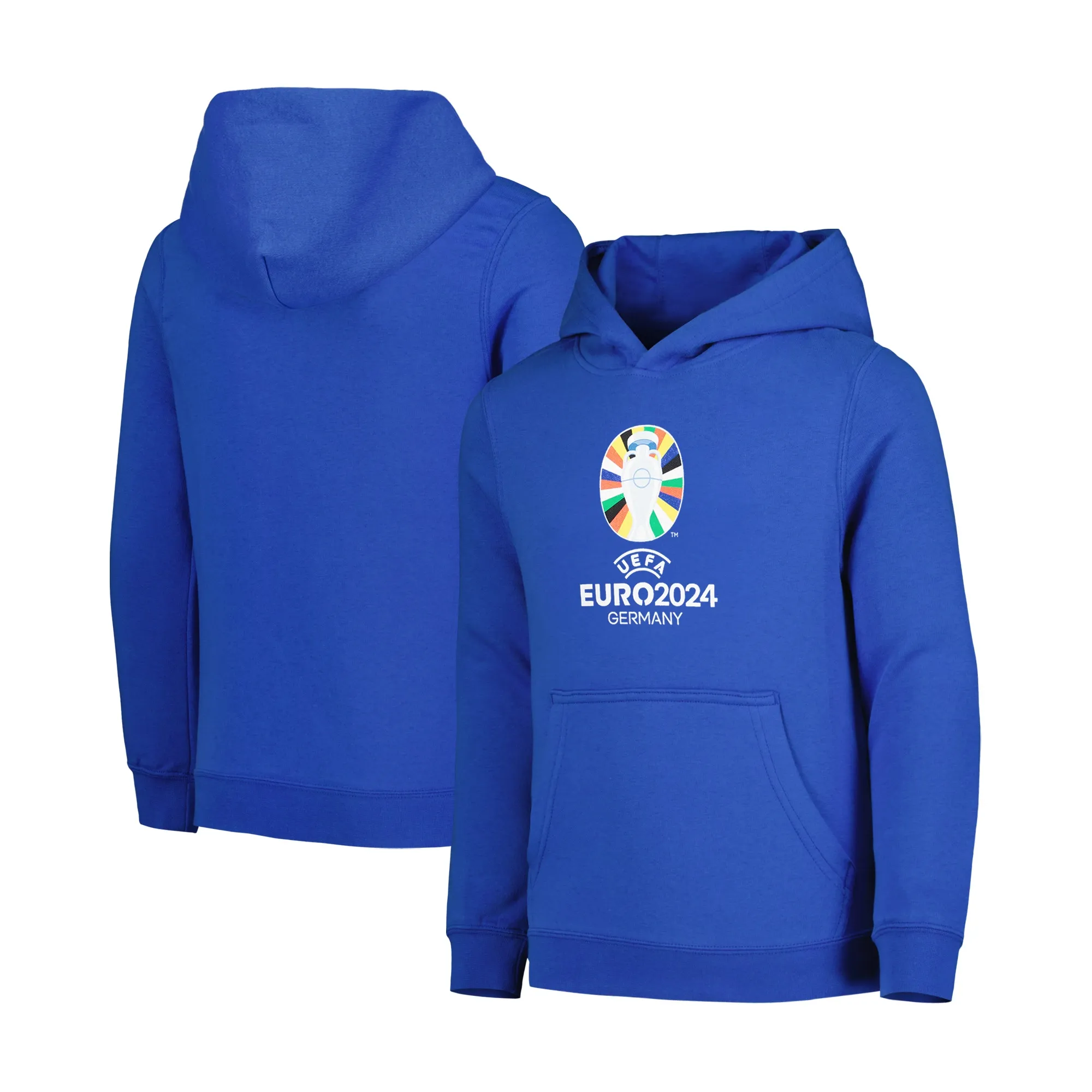 UEFA Euro 2024 Logo Hoodie - Royal - Kids