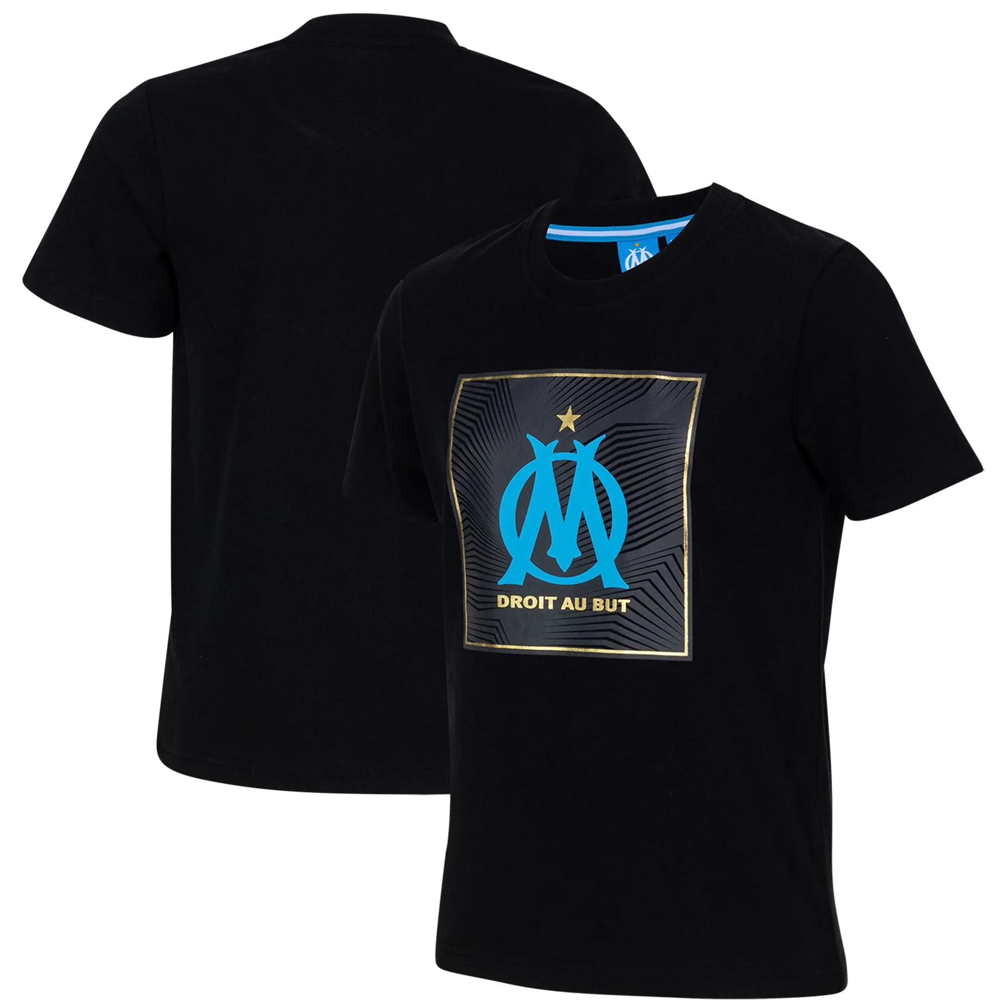Olympique de Marseille Logo T-Shirt - Black - Junior