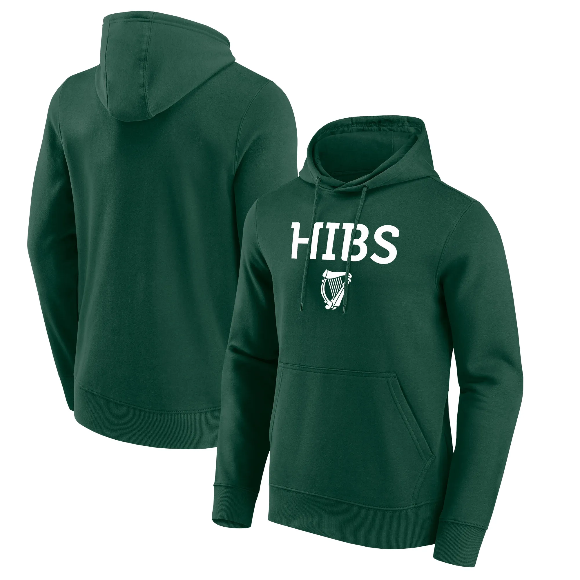Hibernian Wordmark Graphic Hoodie - Dark Green - Mens