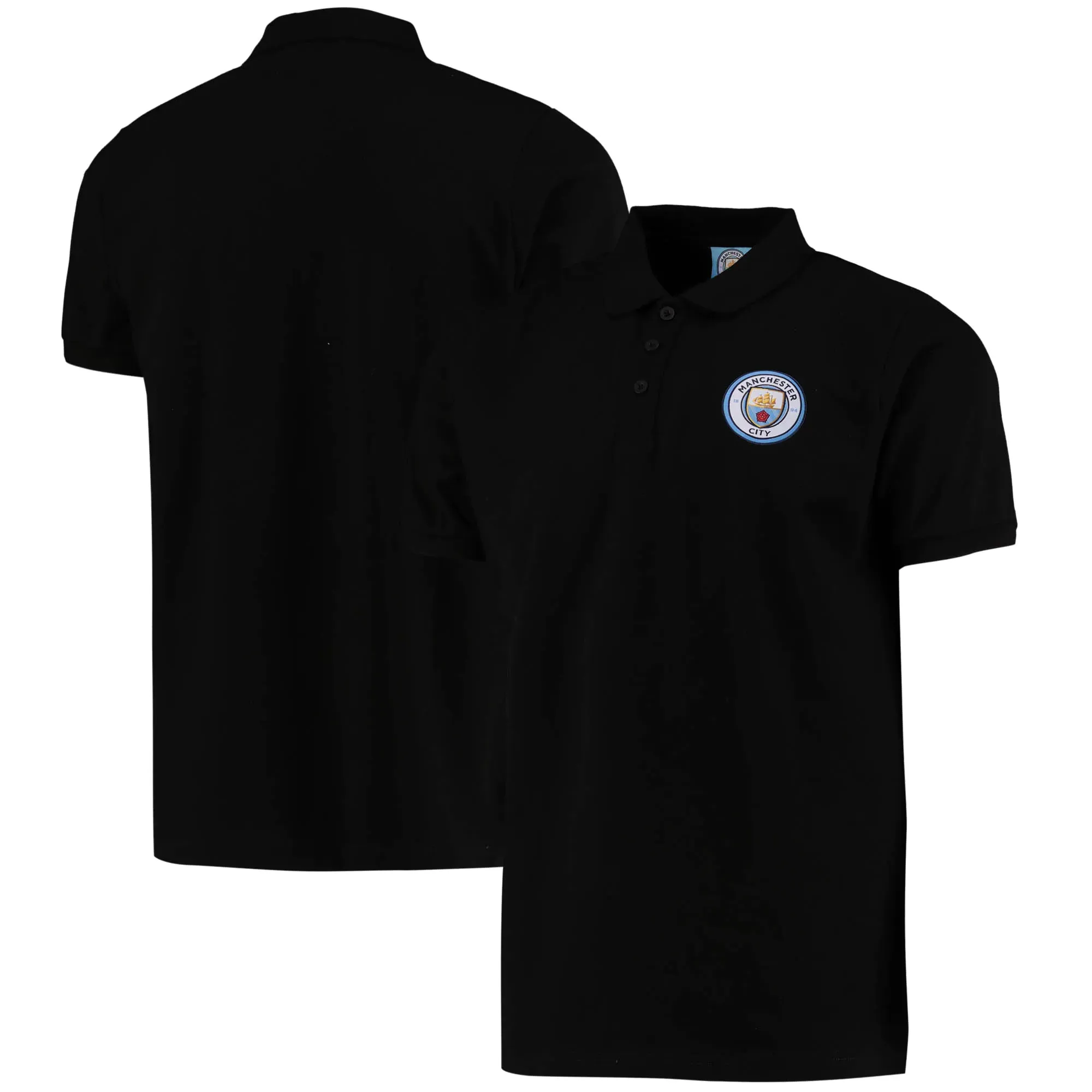 Manchester City Polo Shirt - Black - Mens