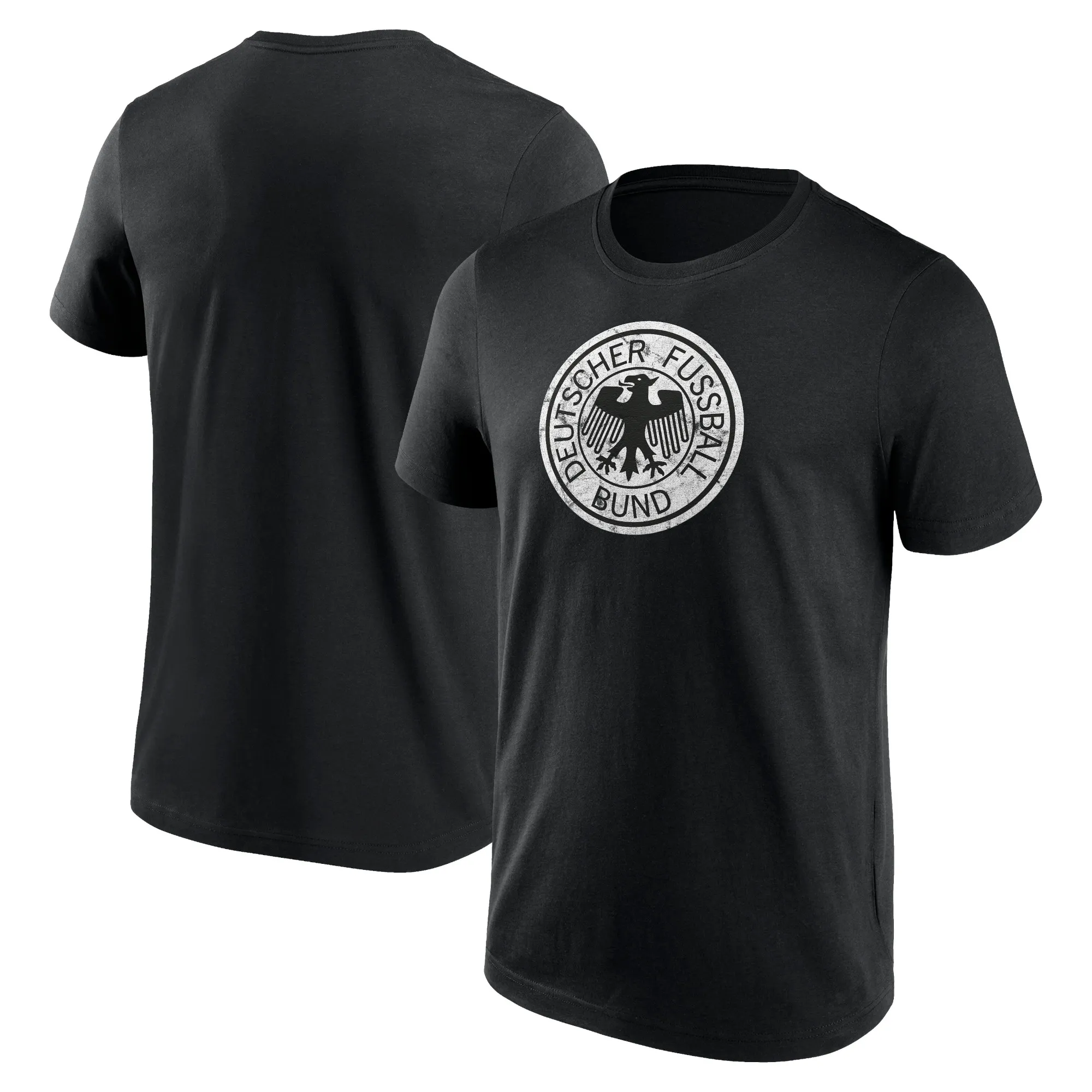 DFB Distressed Retro Graphic T-Shirt - Black - Mens