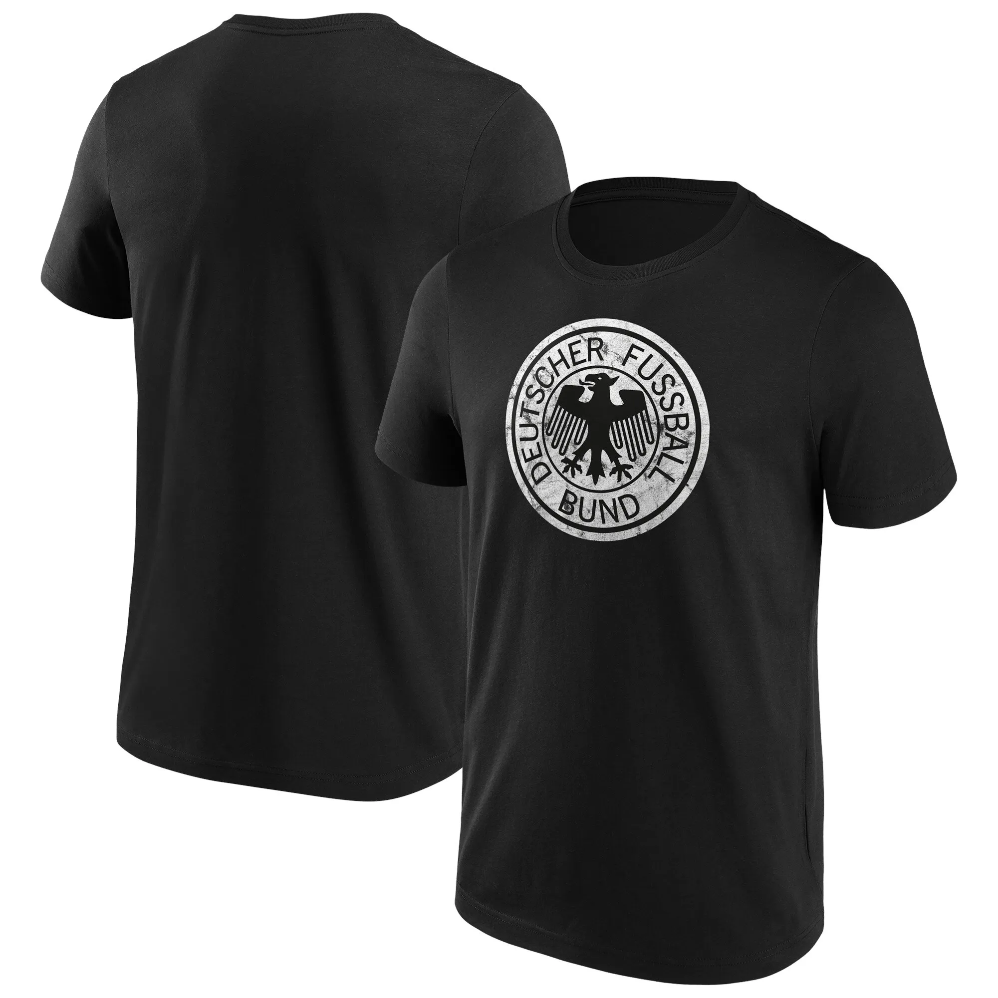 DFB Distressed Retro Logo Graphic T-Shirt - Black - Mens