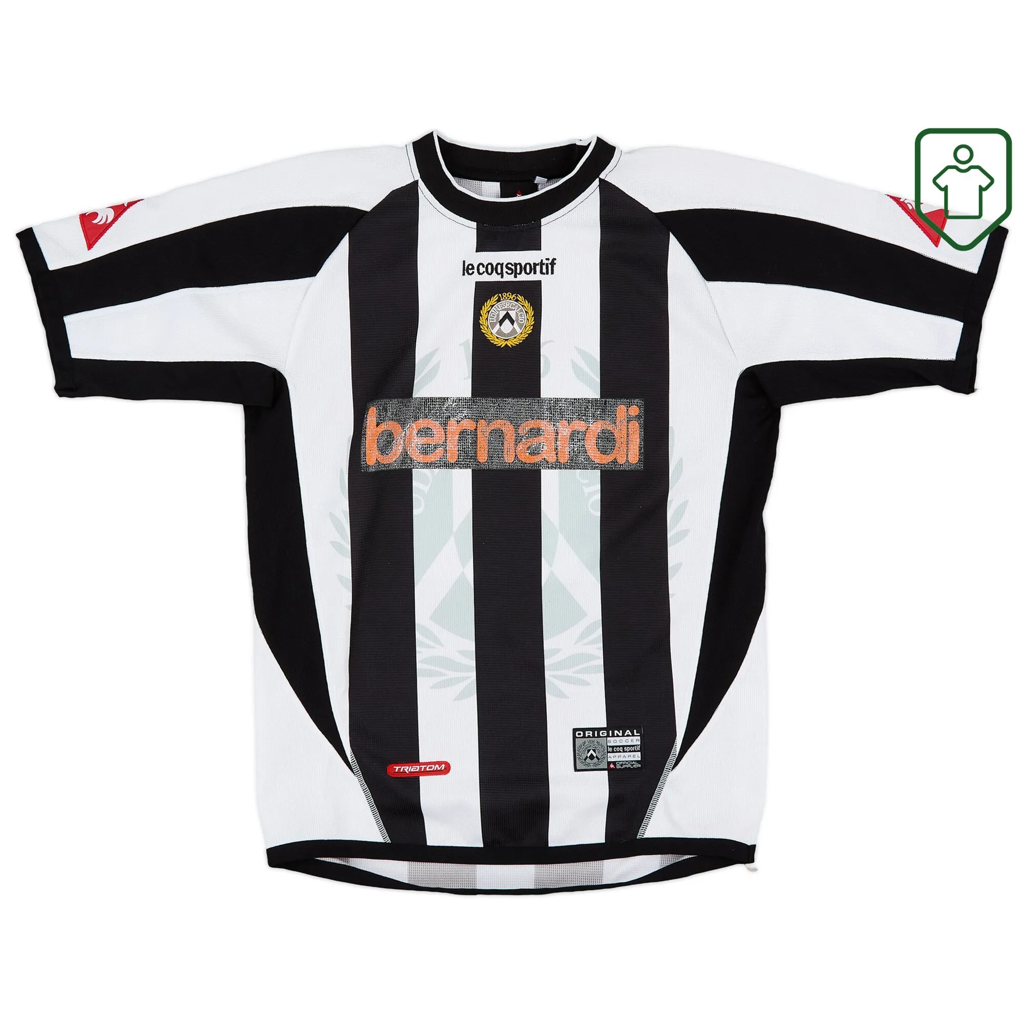 Udinese Le Coq Sportif Home Shirt 2003-04 - Very Good - 6/10