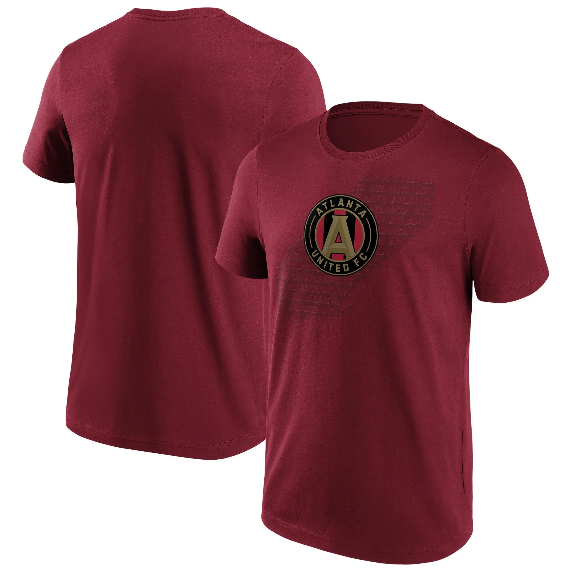 Atlanta United Drip Graphic T-Shirt - Claret - Mens