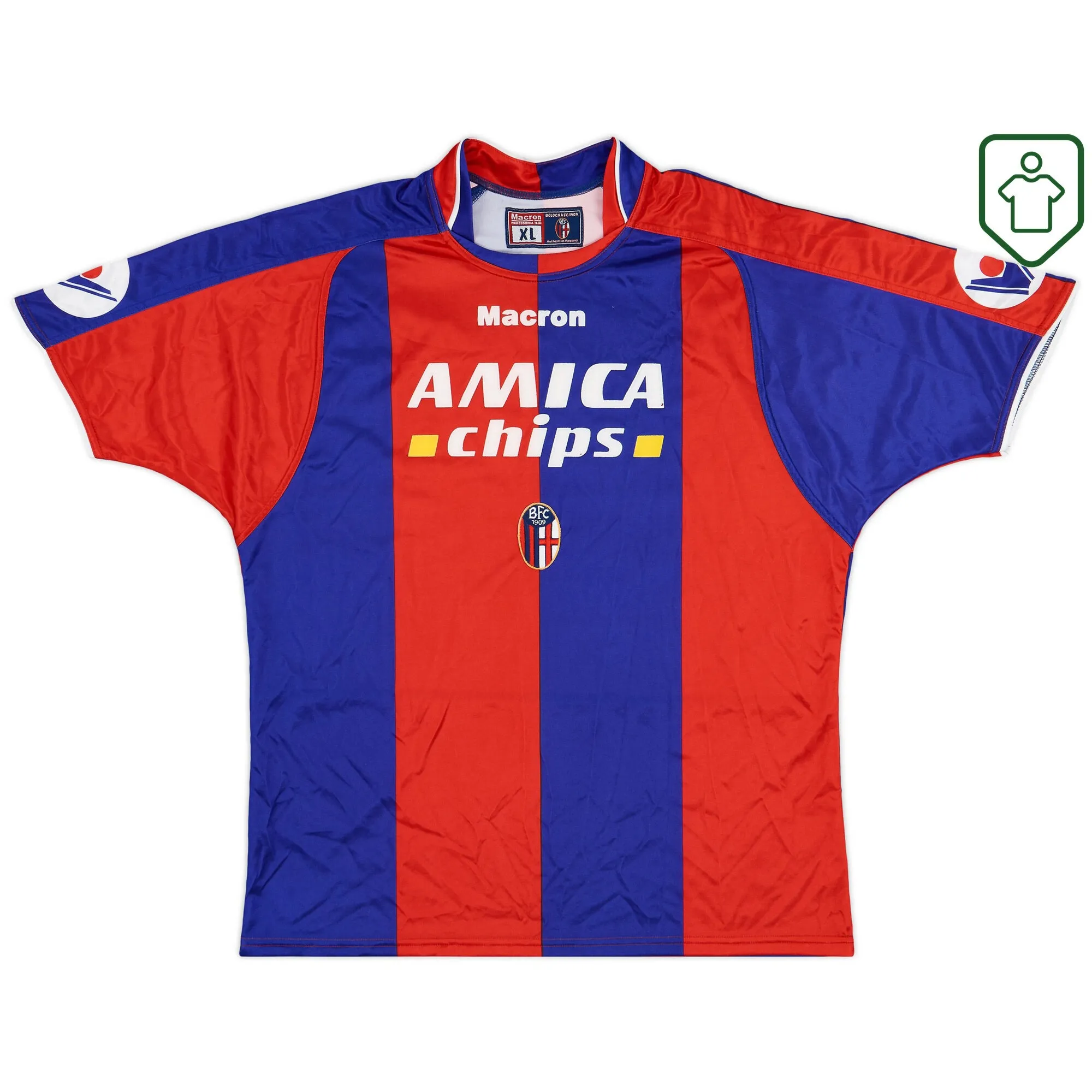 Bologna Macron Home Shirt 2004-05 - Very Good - 6/10