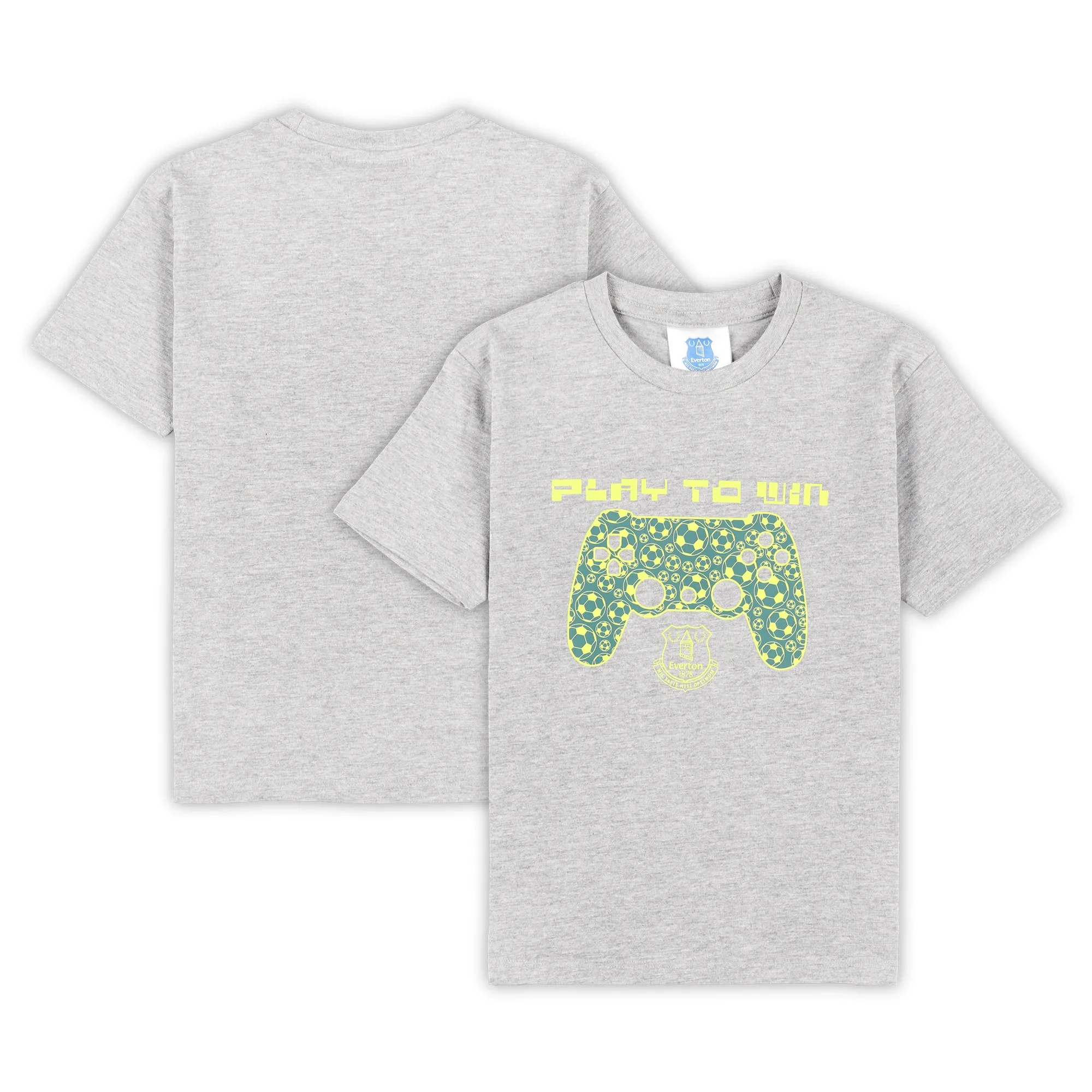 Everton Play To Win T-Shirt - Grey Marl - Boys