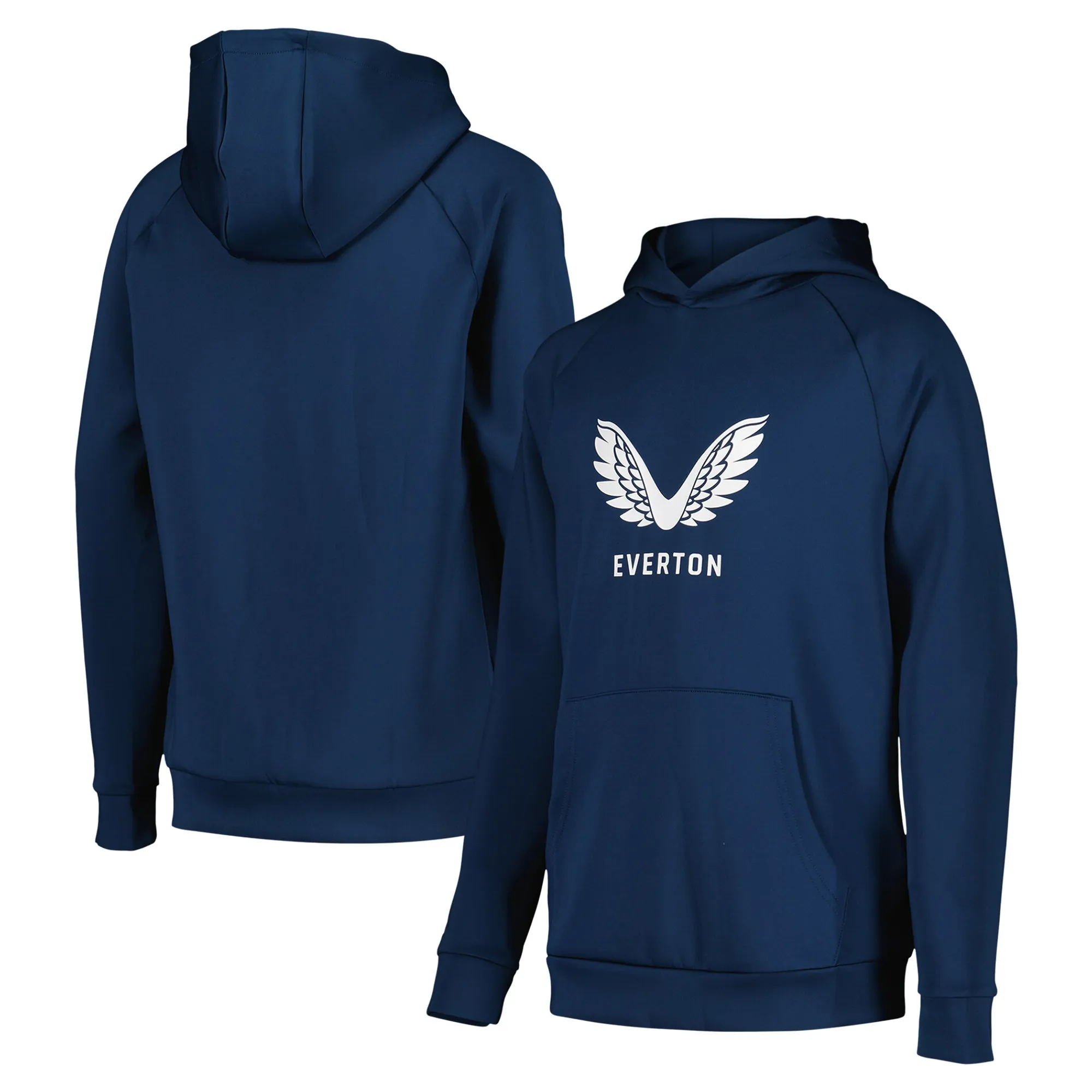 Everton Castore Coaches Presentation Hoodie - Navy - Kids