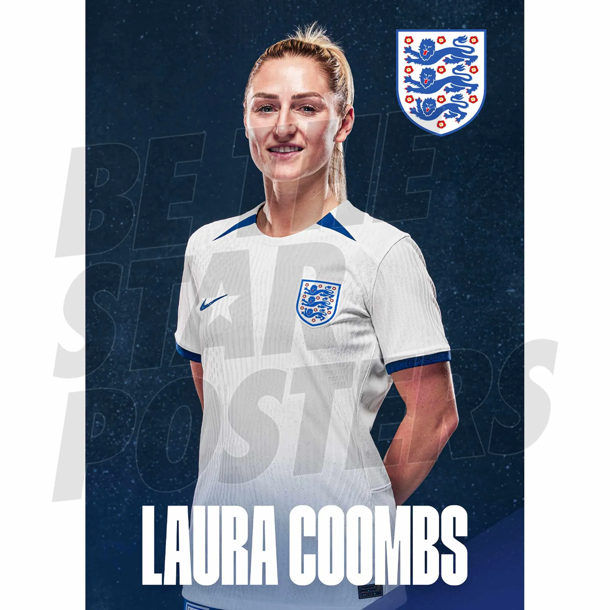 England Laura Coombs Headshot Home Poster A3