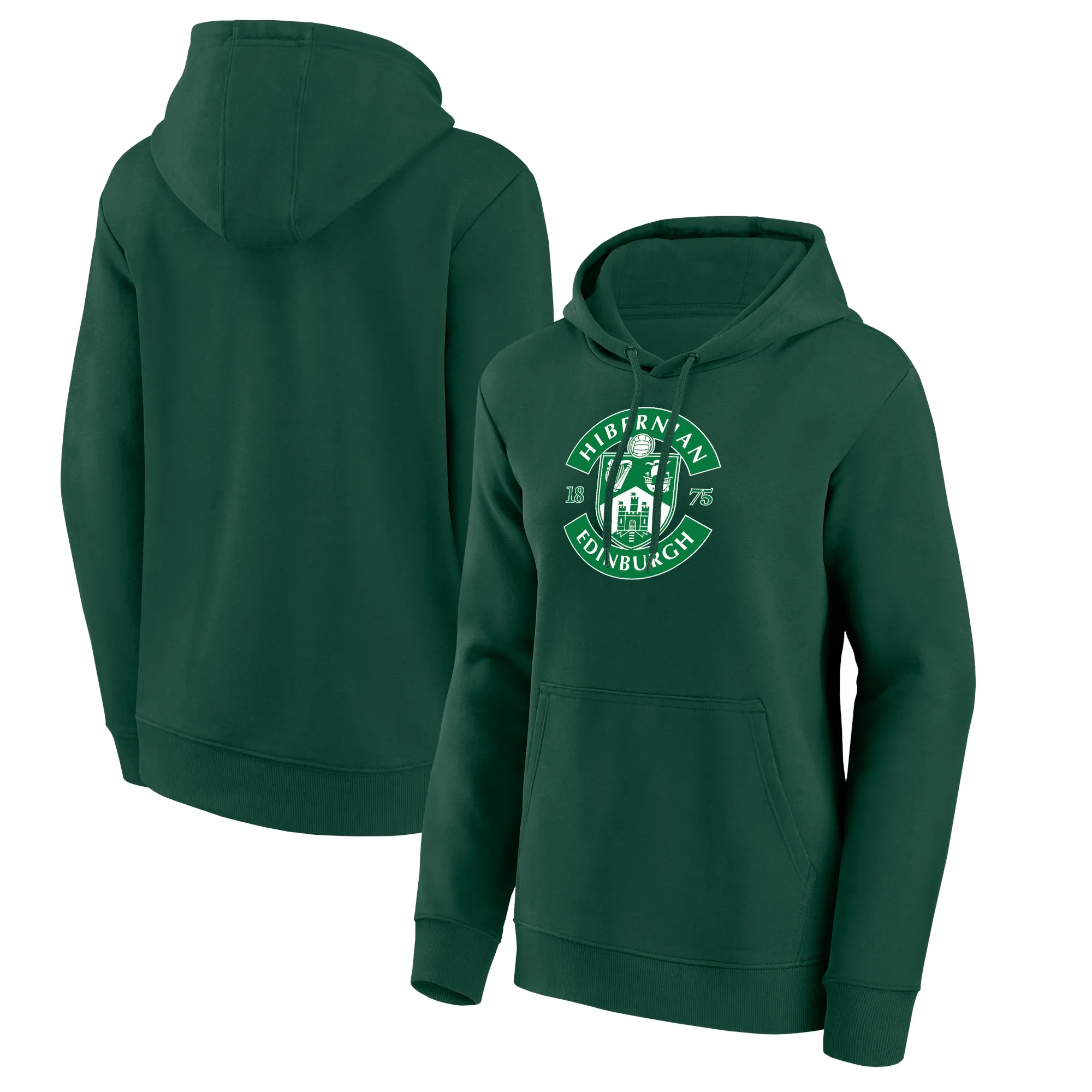 Hibernian Primary Logo Graphic Hoodie - Dark Green - Womens