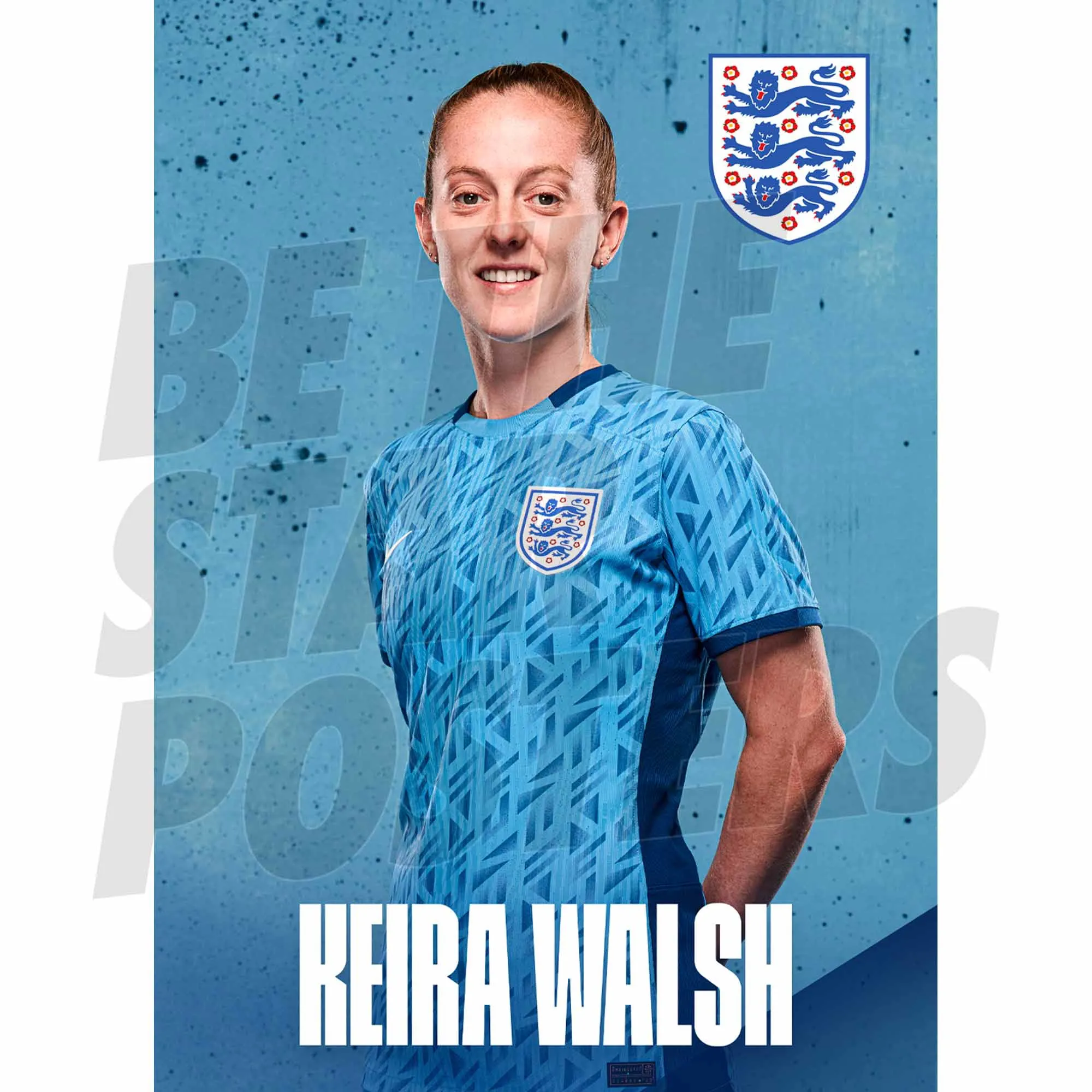 England Keira Walsh Headshot Away Poster A3