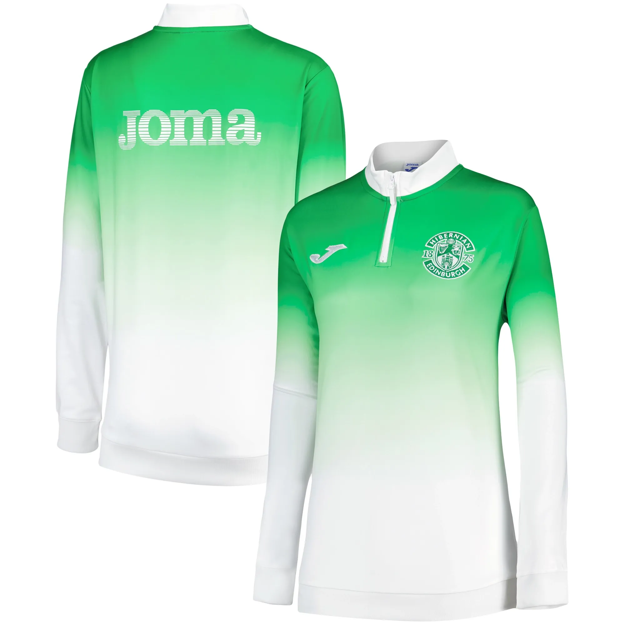 Hibernian Joma Home Pre Match Midlayer Top - Green/White - Kids