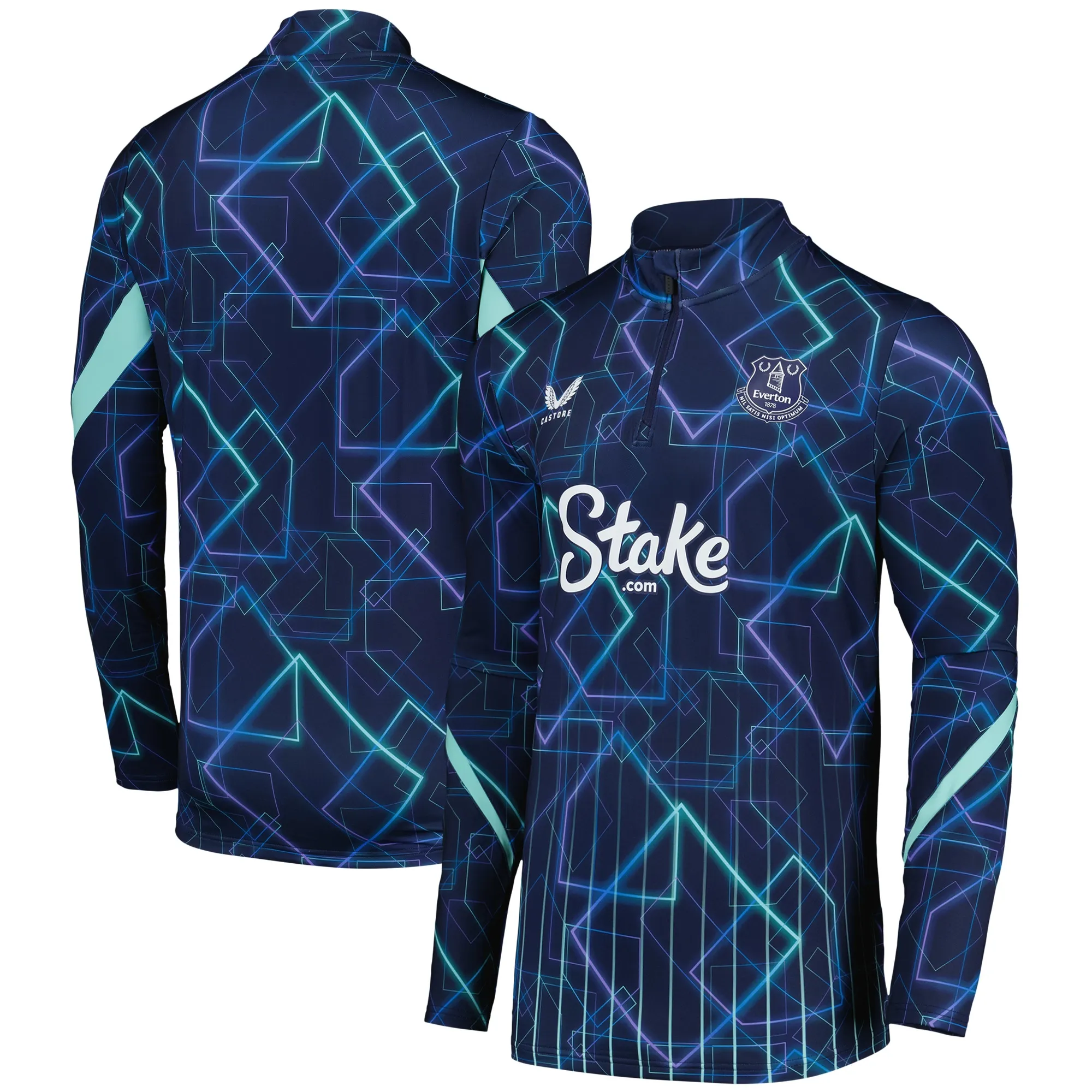 Everton Castore Third Matchday 1/4 Zip Midlayer - Navy