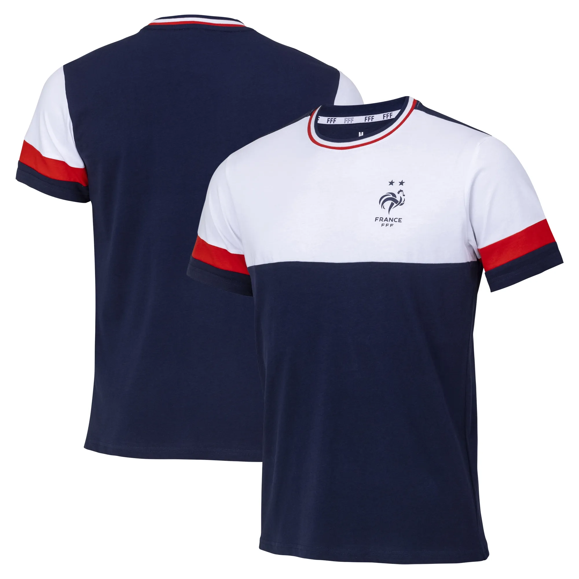 France Colour Block T-Shirt - Navy - Mens