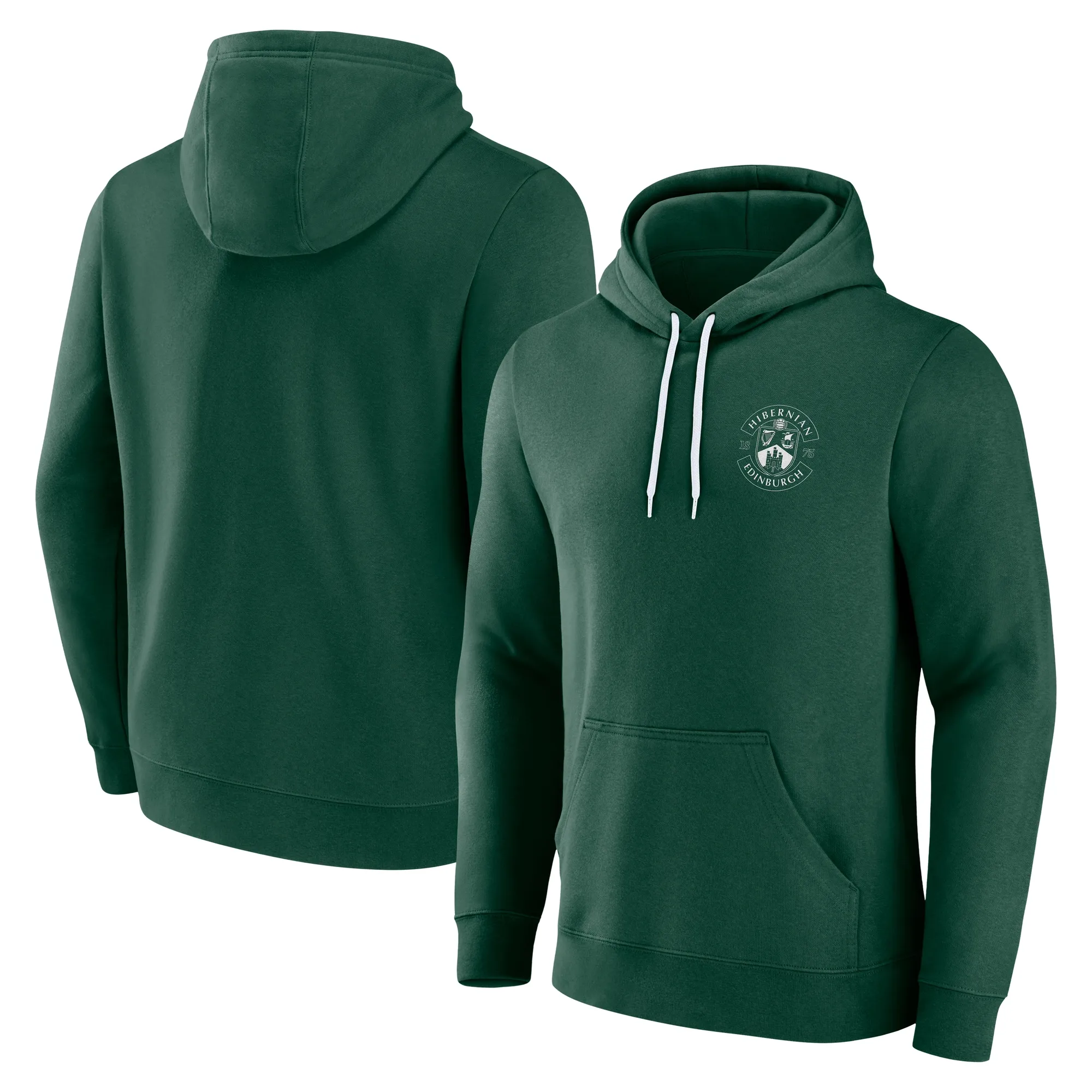 Hibernian Essentials Small Crest Overhead Hoodie - Dark Green - Mens