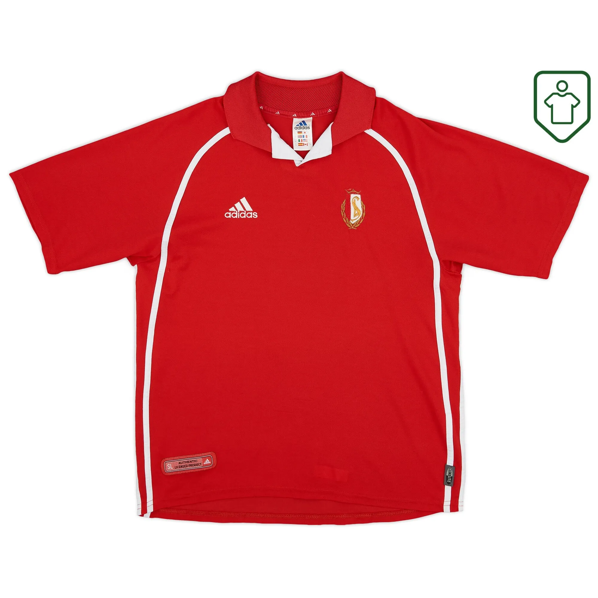 Standard Liege adidas Home Shirt 2001-02 - Excellent - 8/10