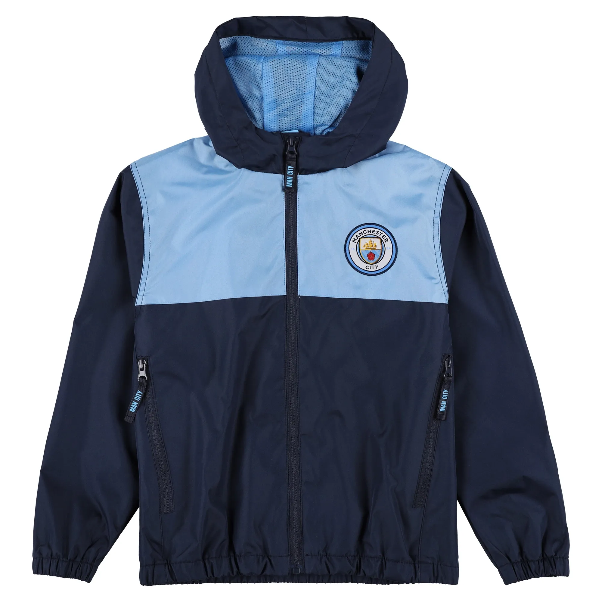 Manchester City Shower Jacket - Navy/Sky - Kids