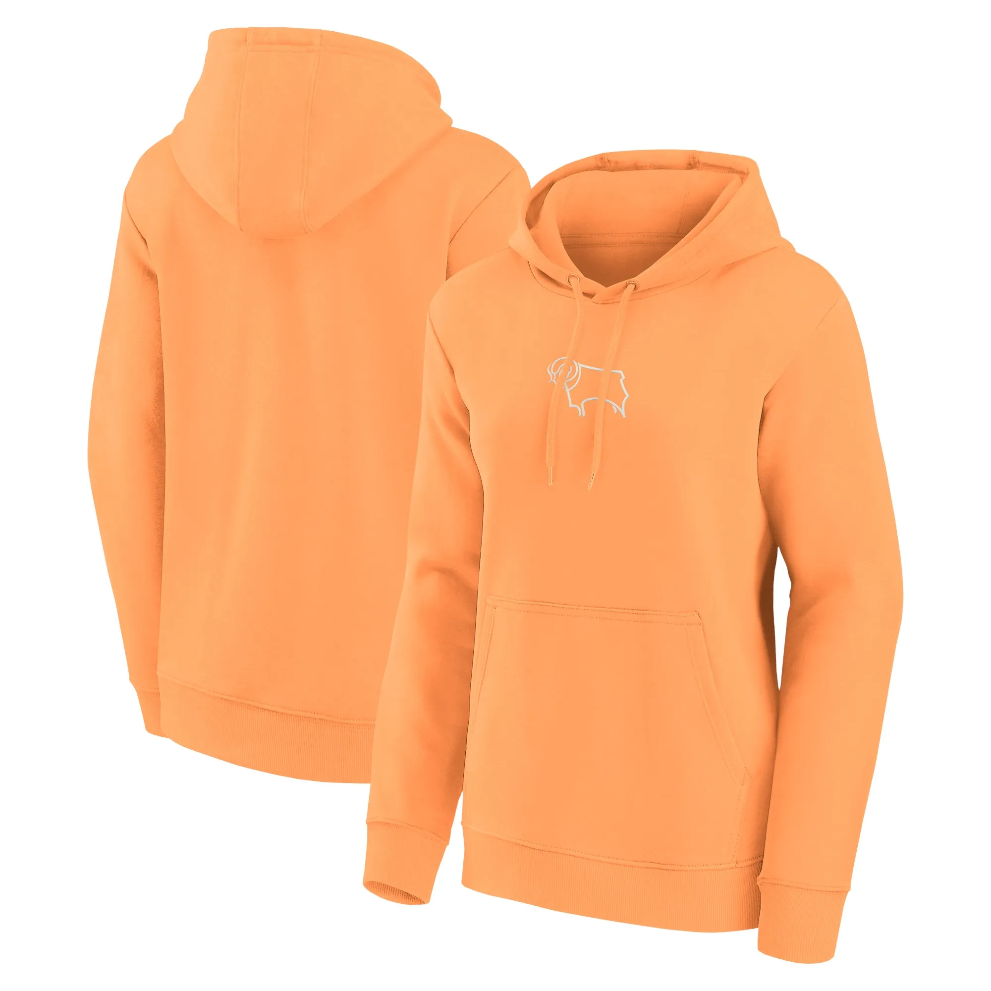 Derby County Mono Graphic Hoodie - Orange - Womens
