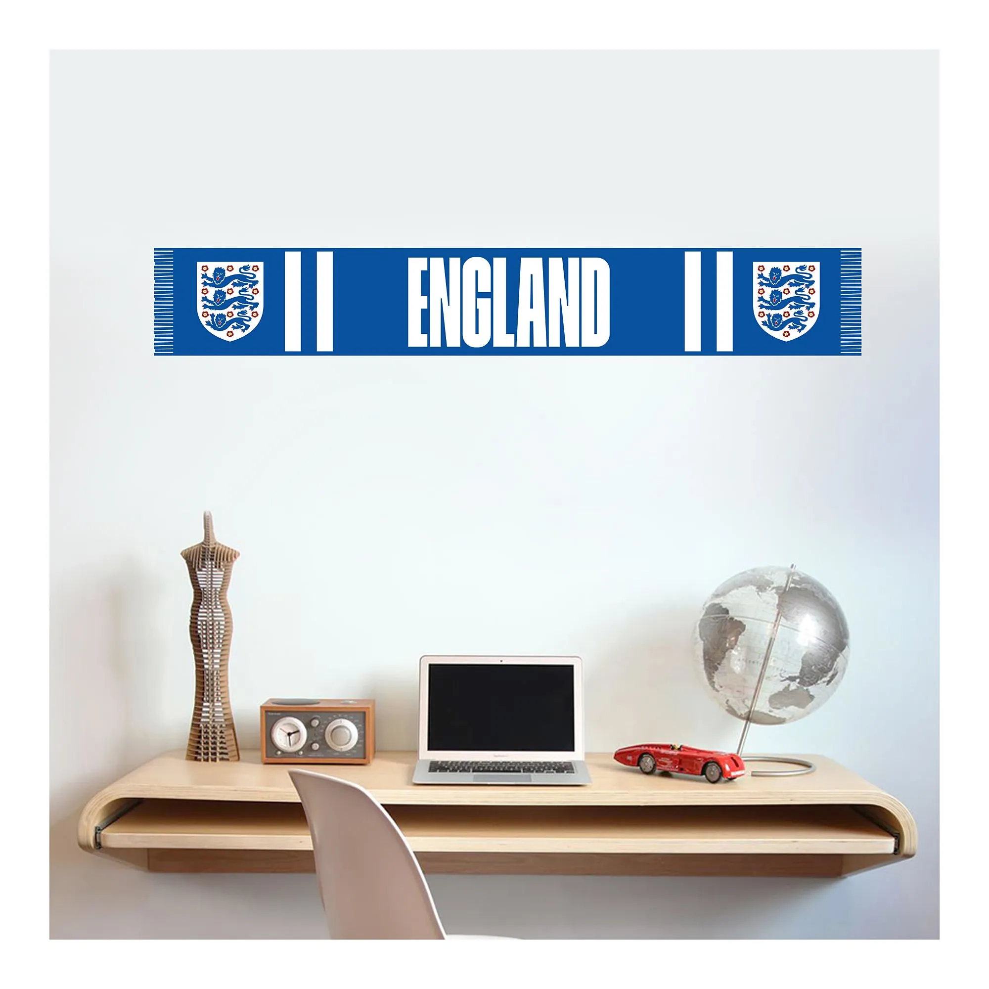 England Scarf Wall Sticker 120x30cm
