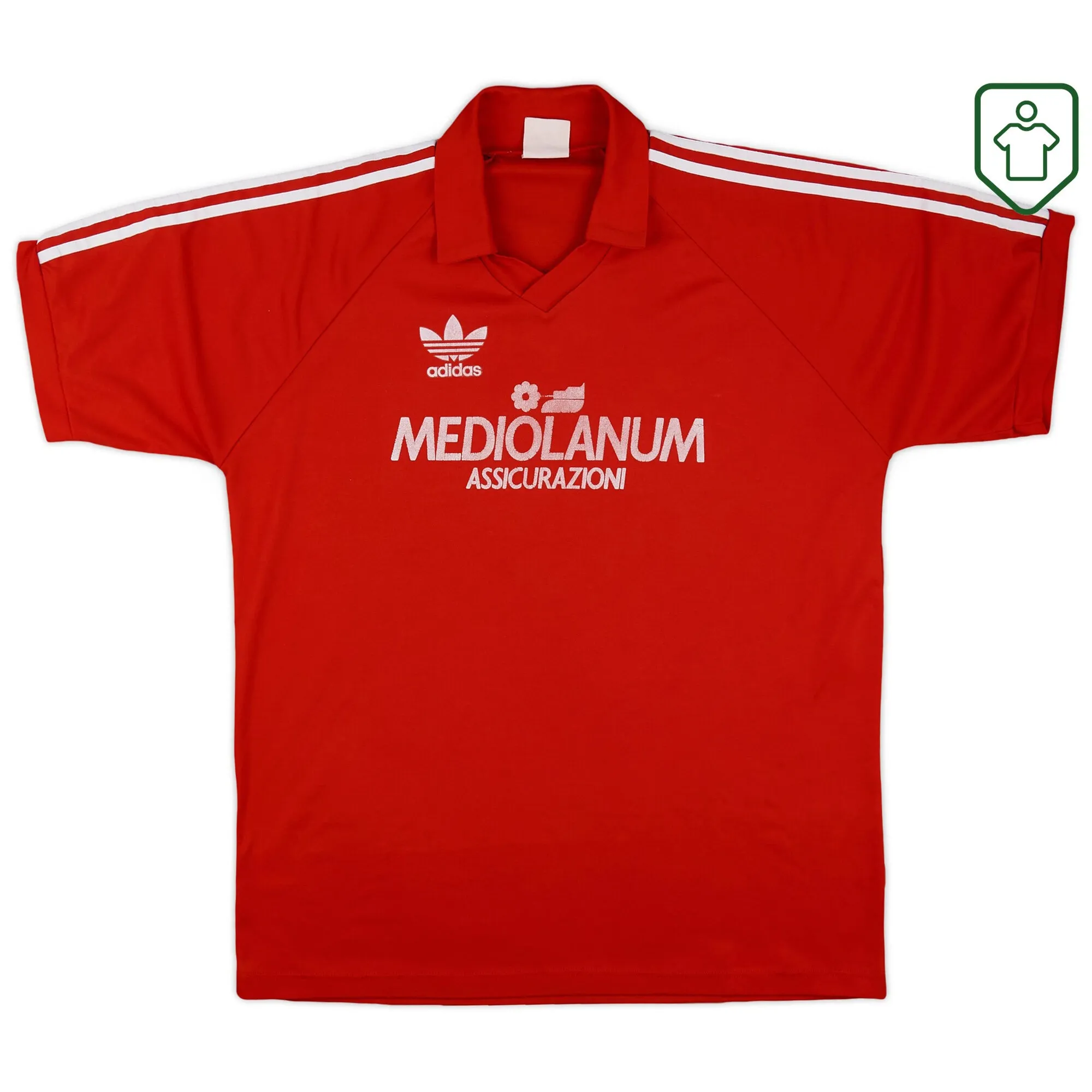 AC Milan adidas Training Shirt 1990-91 - Very Good - 7/10