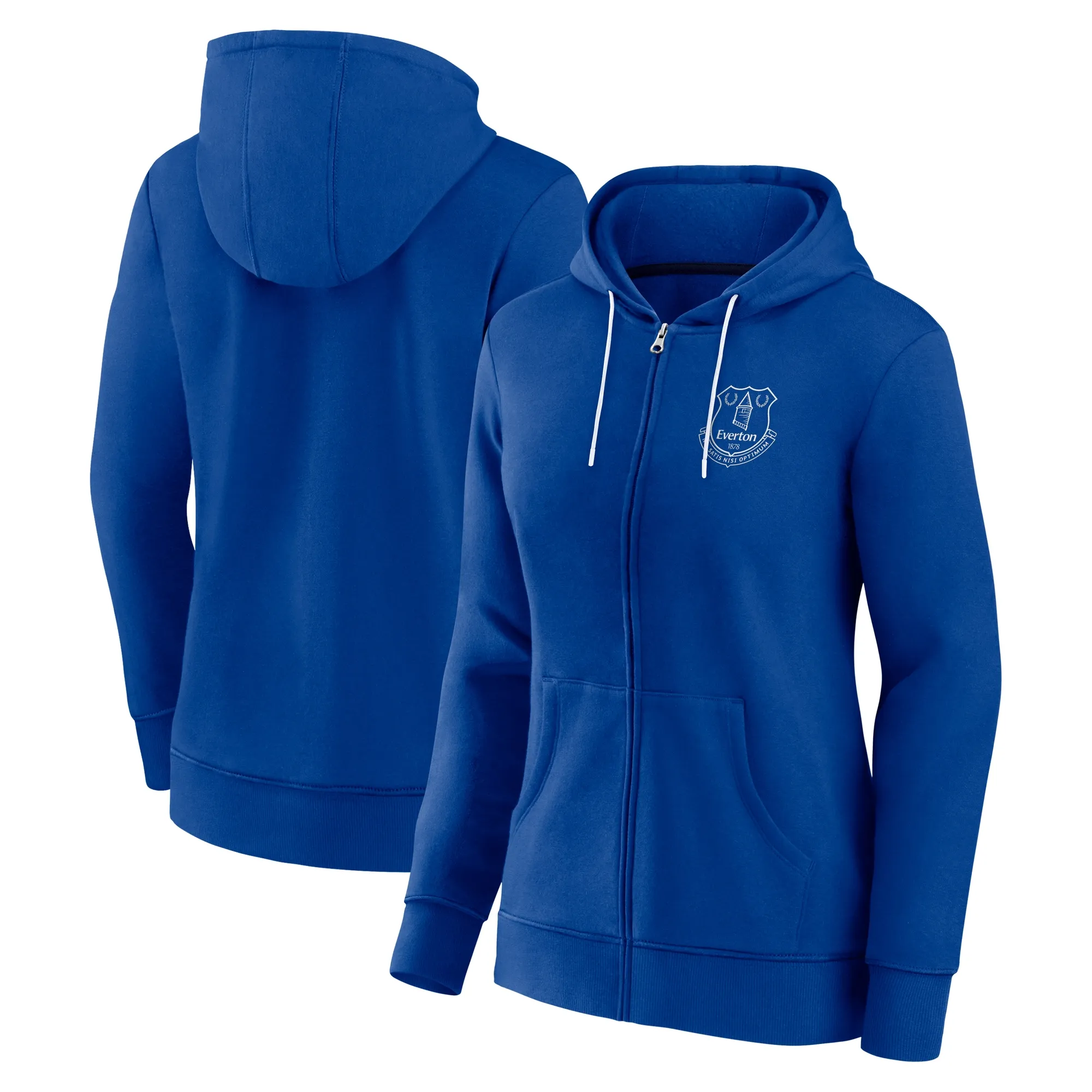 Everton Essentials Small Crest Full Zip Hoodie - Blue Chip - Womens