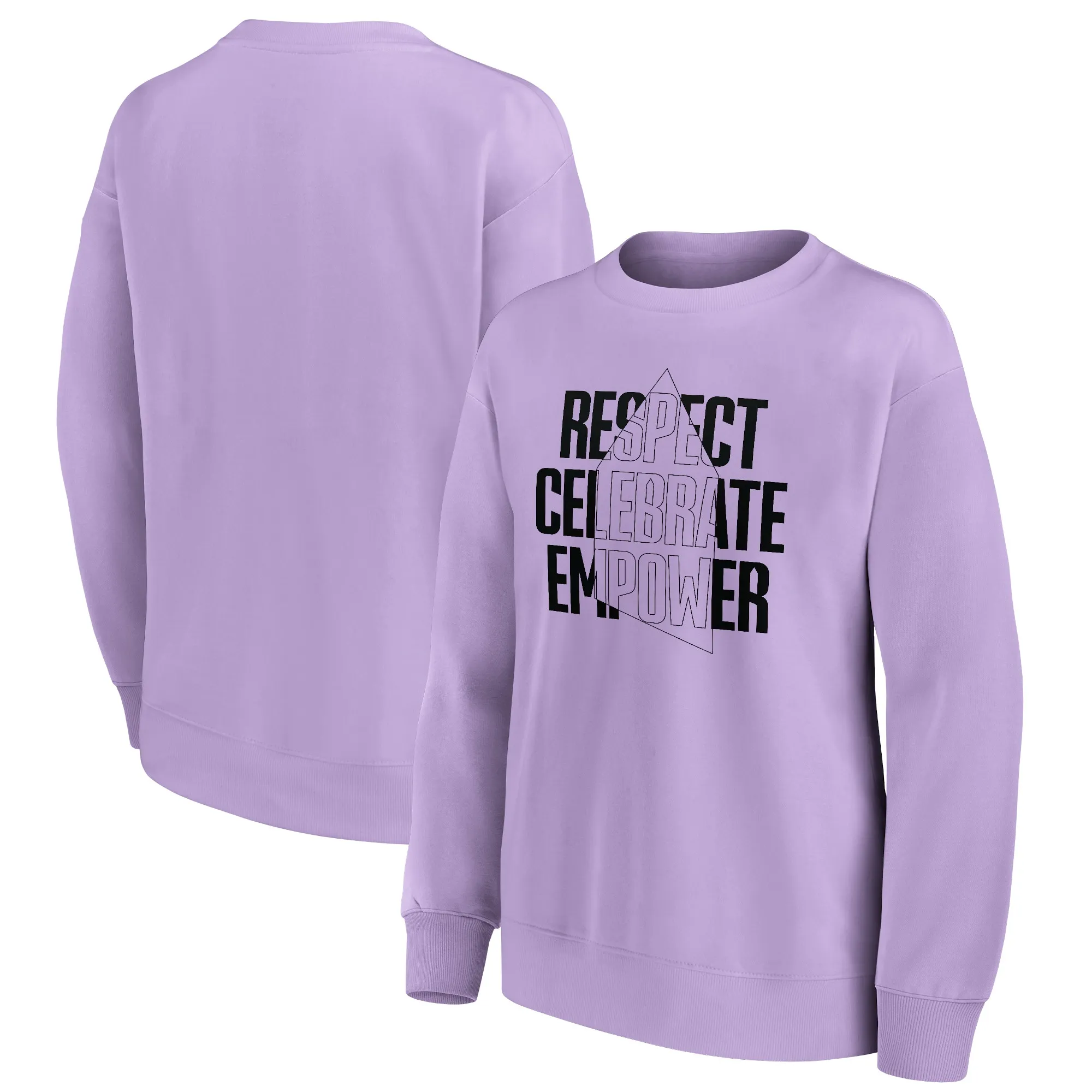 Everton EITC Respect Celebrate Empower Graphic Oversized Crew Sweatshirt - Purple - Womens