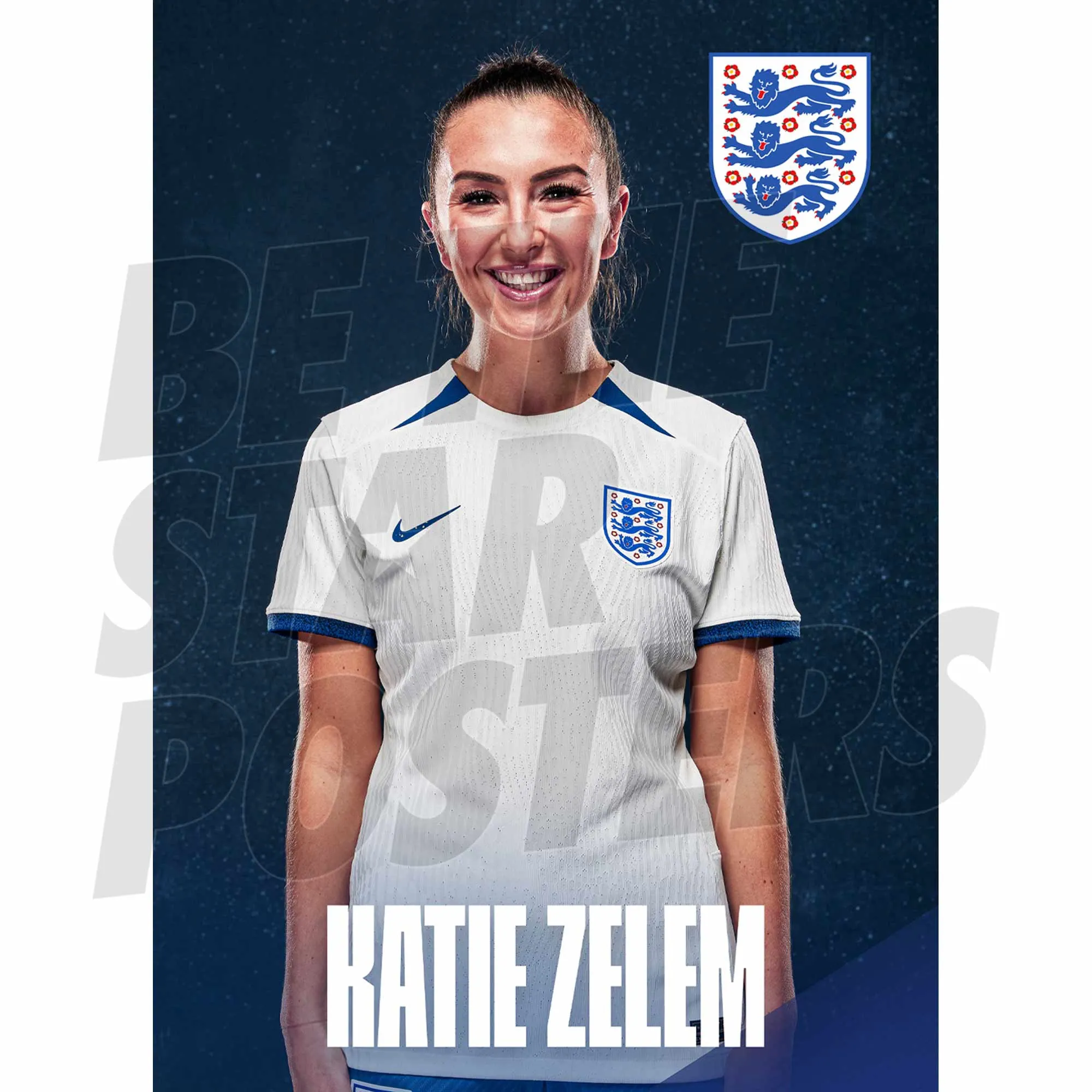 England Katie Zelem Headshot Home Poster A3