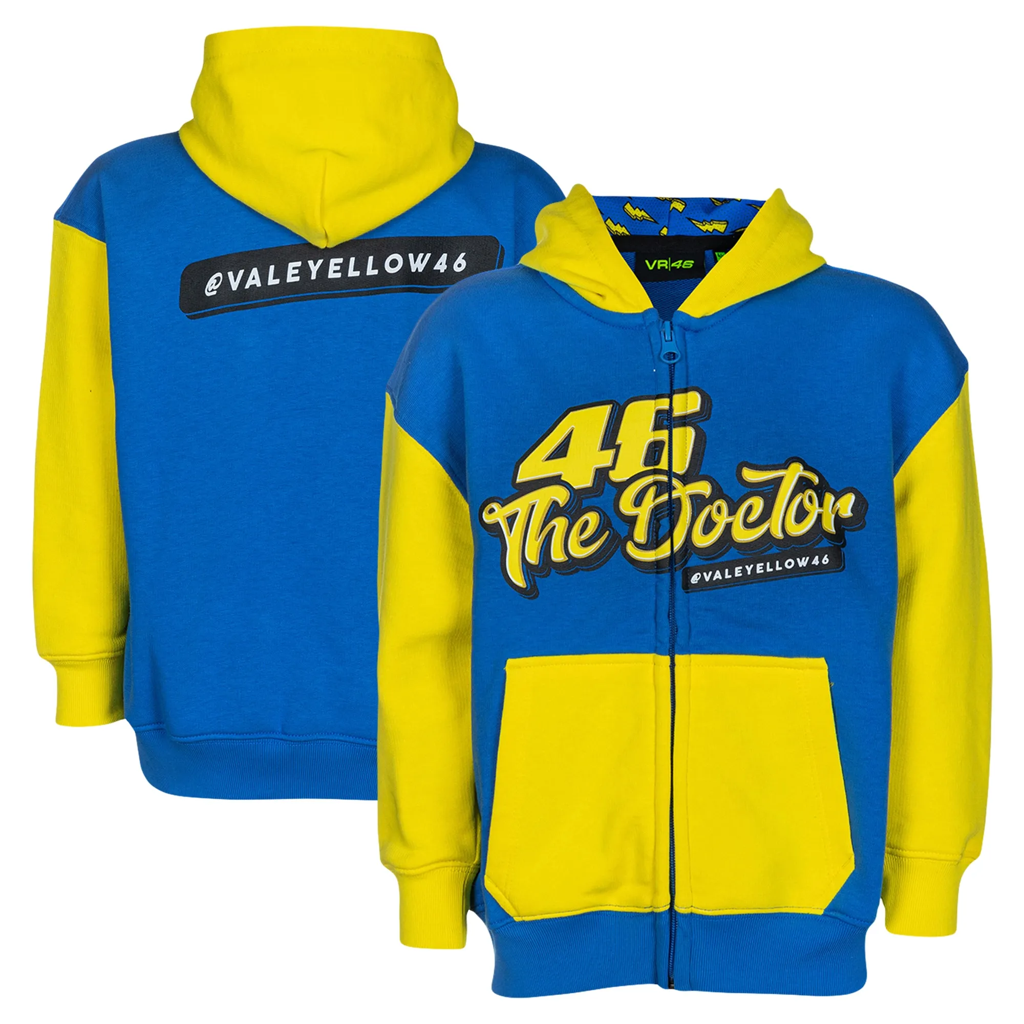 VR46 Racing Valentino Rossi VR46 The Doctor Full Zip Hoodie - Kids