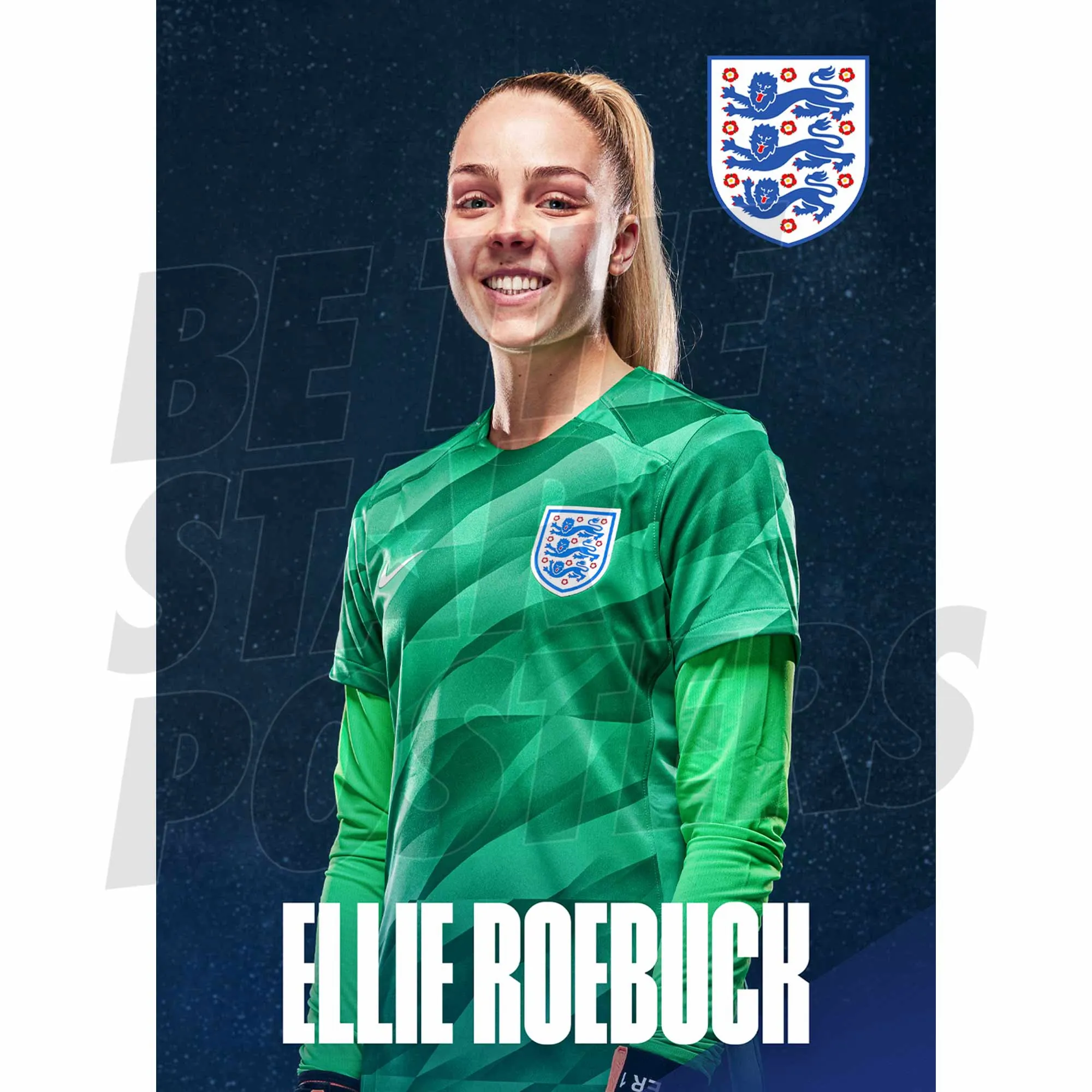 England Ellie Roebuck Headshot Home Poster A3