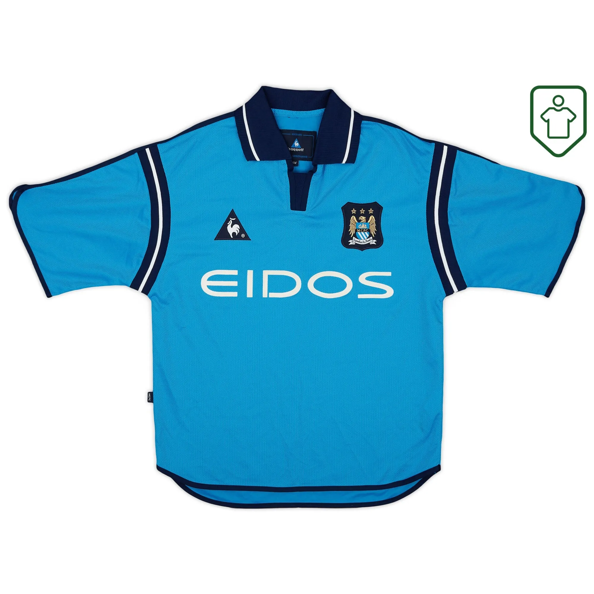 Manchester City Le Coq Sportif Home Shirt 2001-02 - Excellent - 8/10