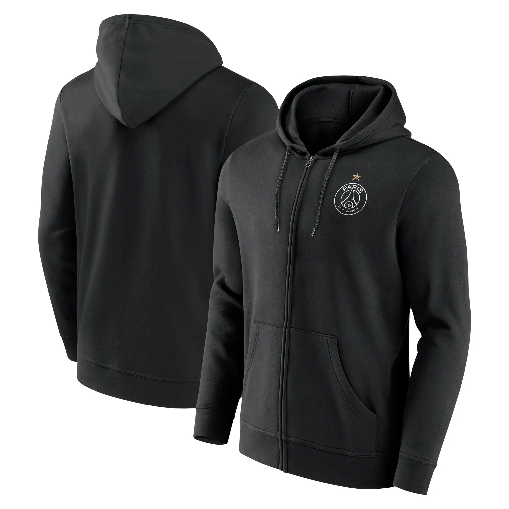 PSG European Champions Eiffel Star Graphic Full Zip Hoodie - Black