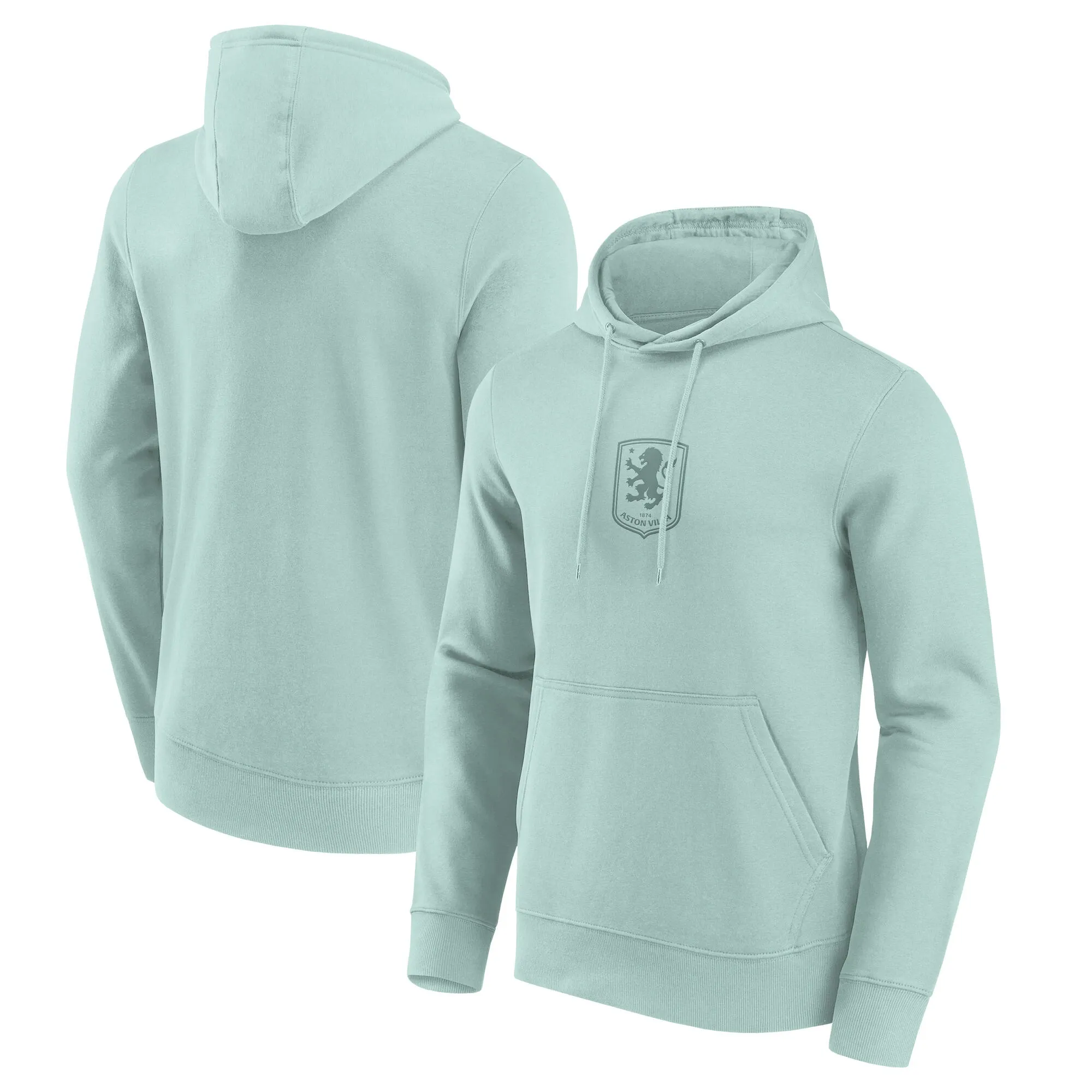 Aston Villa Fashion Mono Graphic OH Hoodie - Surf Spray - Mens