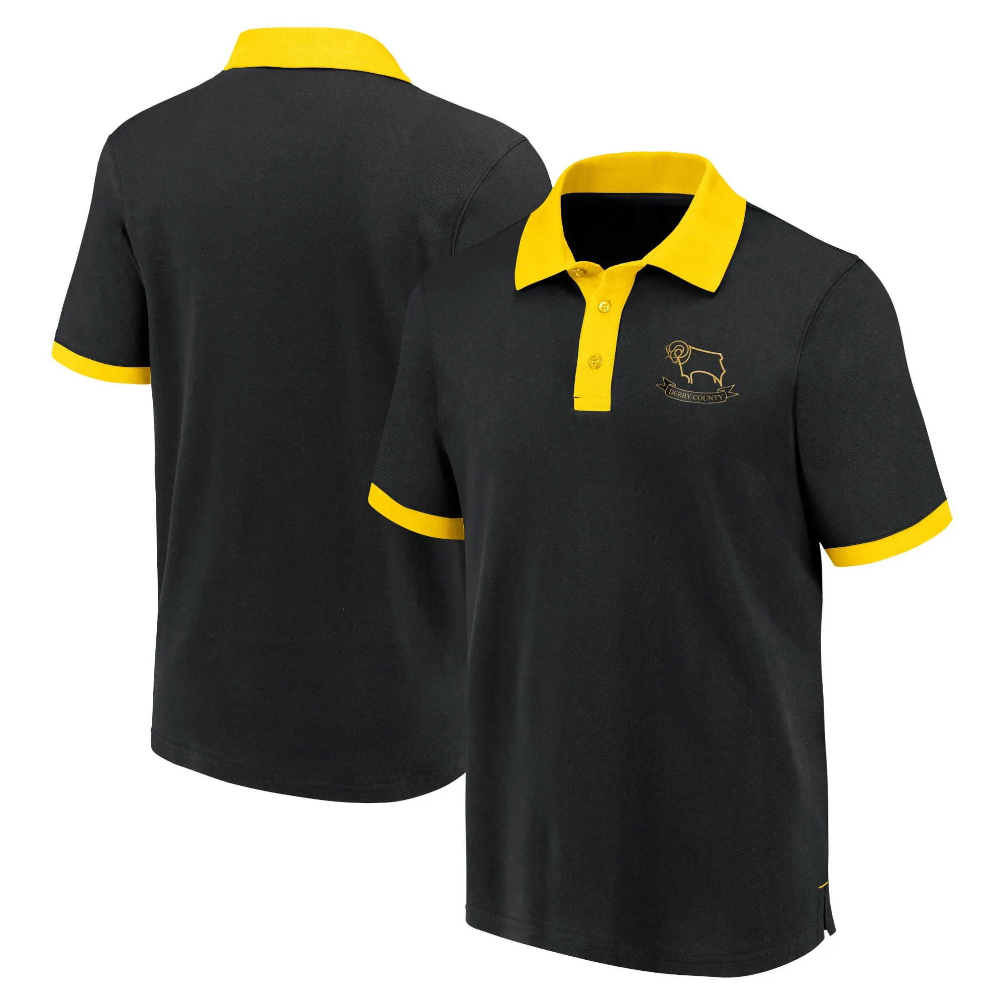 Derby County Heritage Polo - Black - Mens