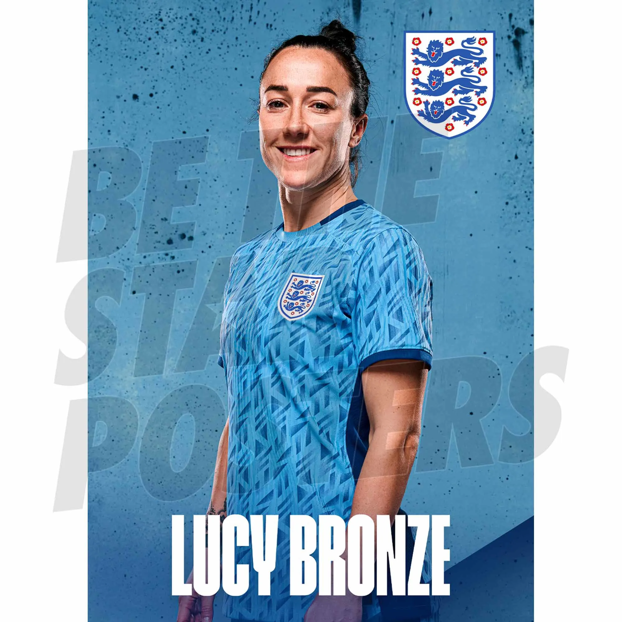 England Lucy Bronze Headshot Away Poster A3