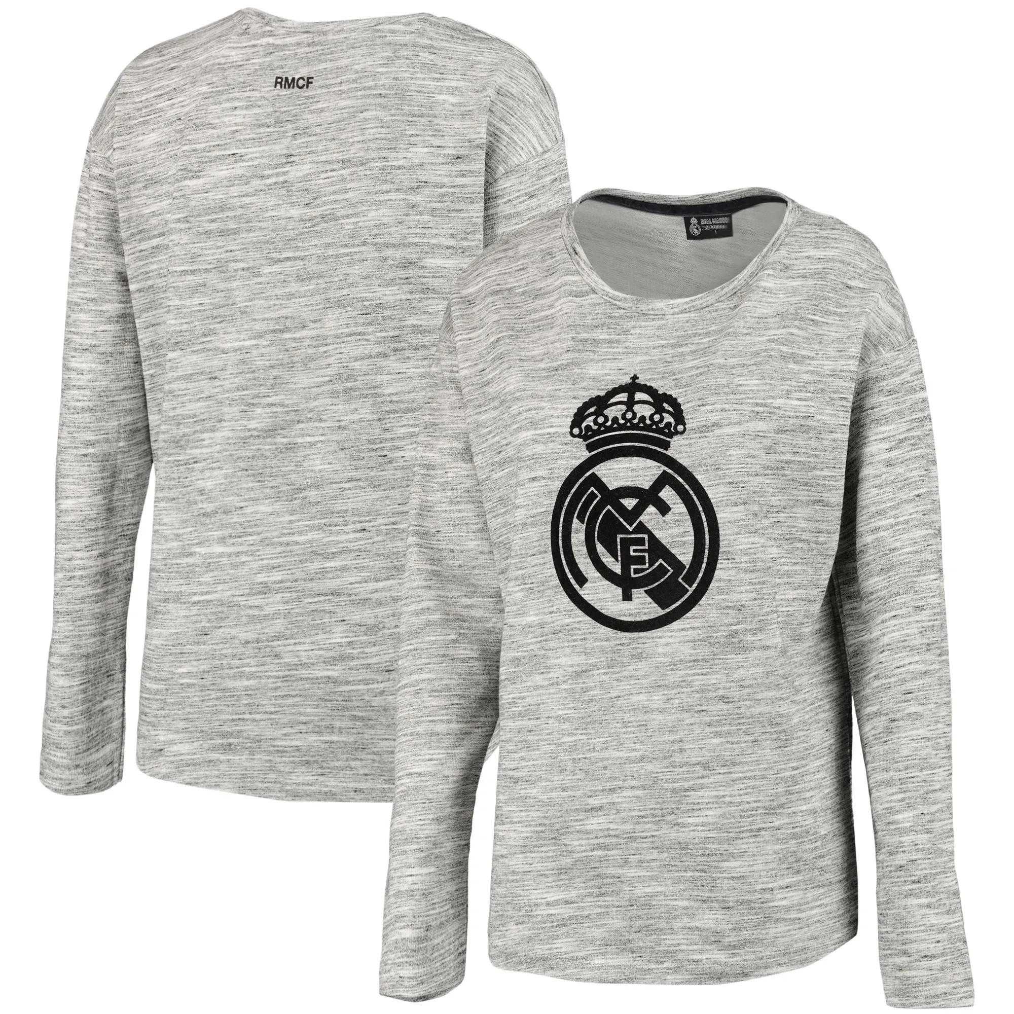 Real Madrid Crest Crew Sweater - Grey - Womens