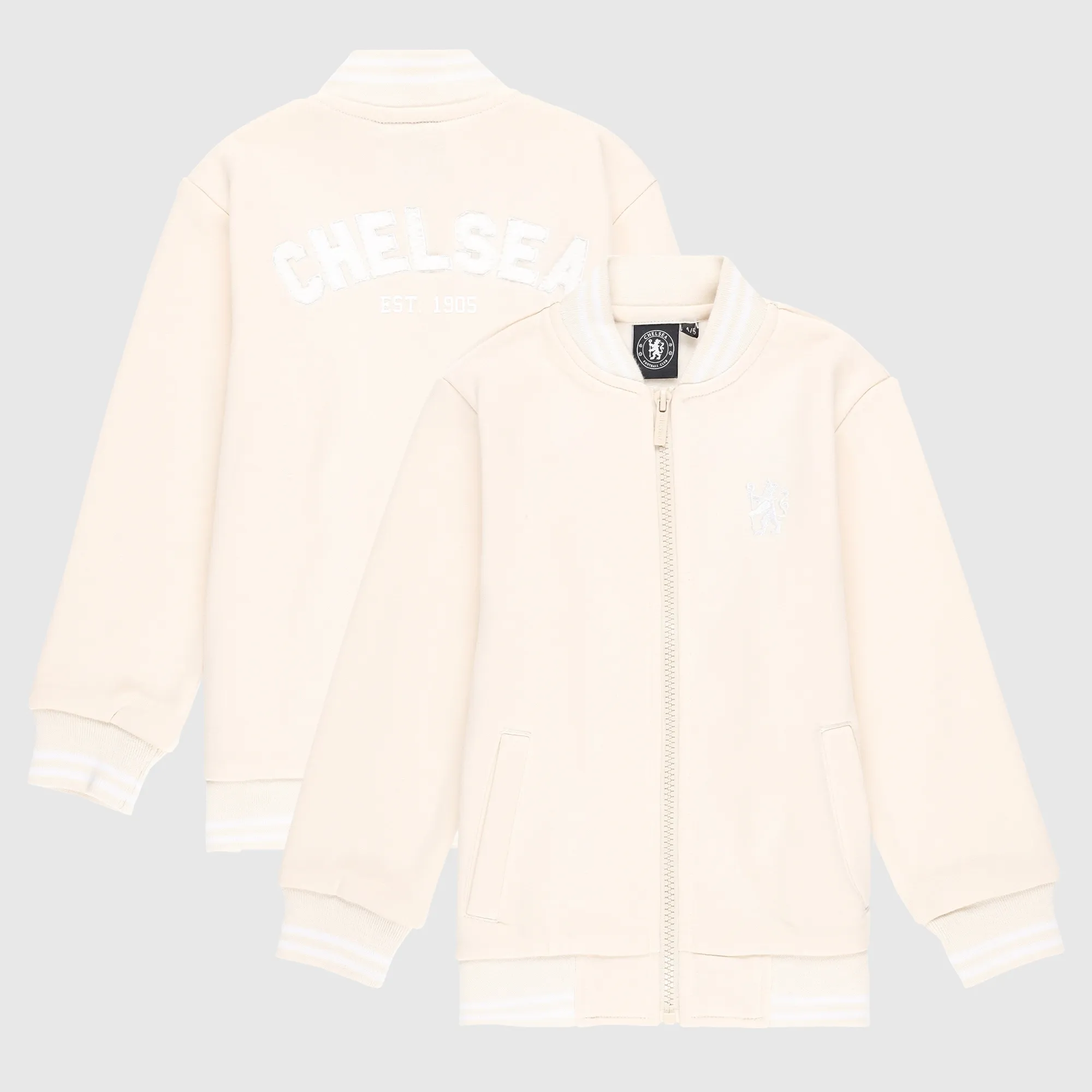Chelsea Wordmark Bomber Jacket - Cream - Kids