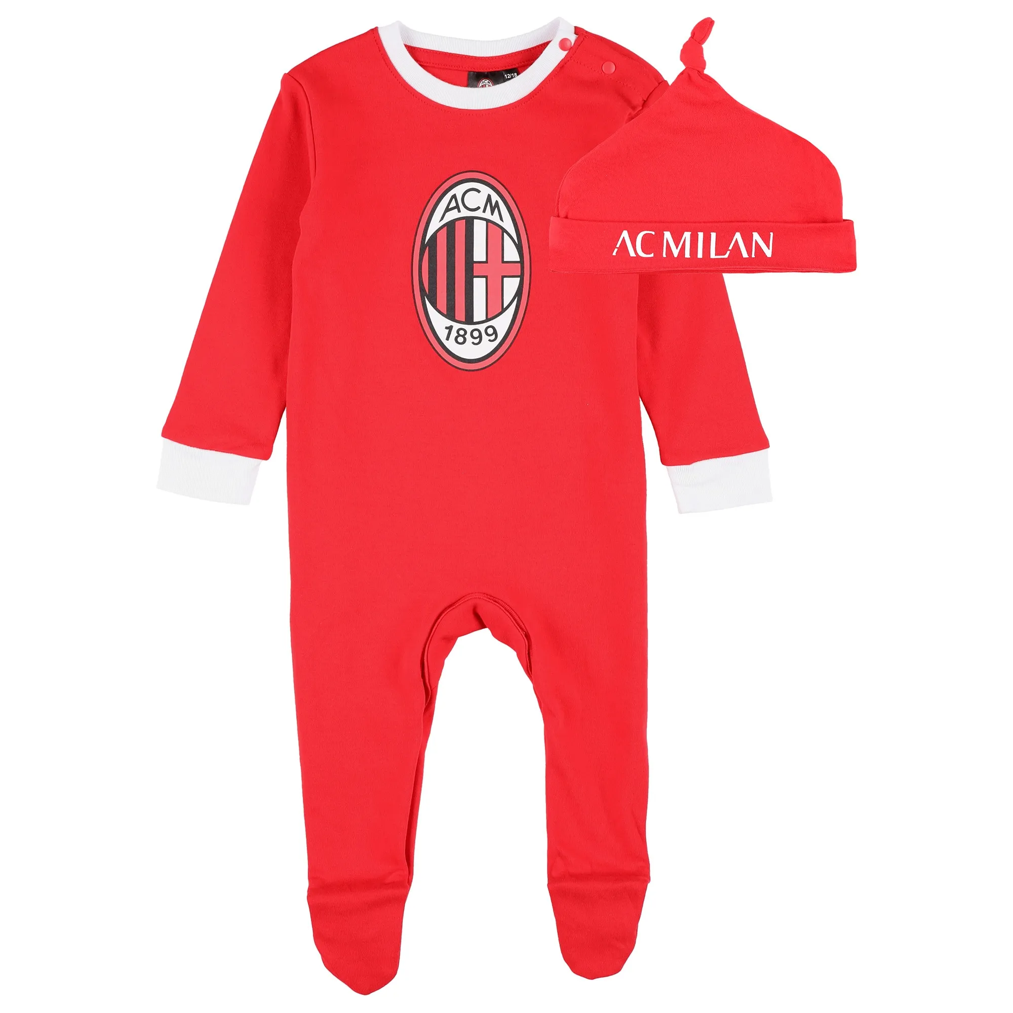 AC Milan Sleepsuit & Hat - Red - Baby