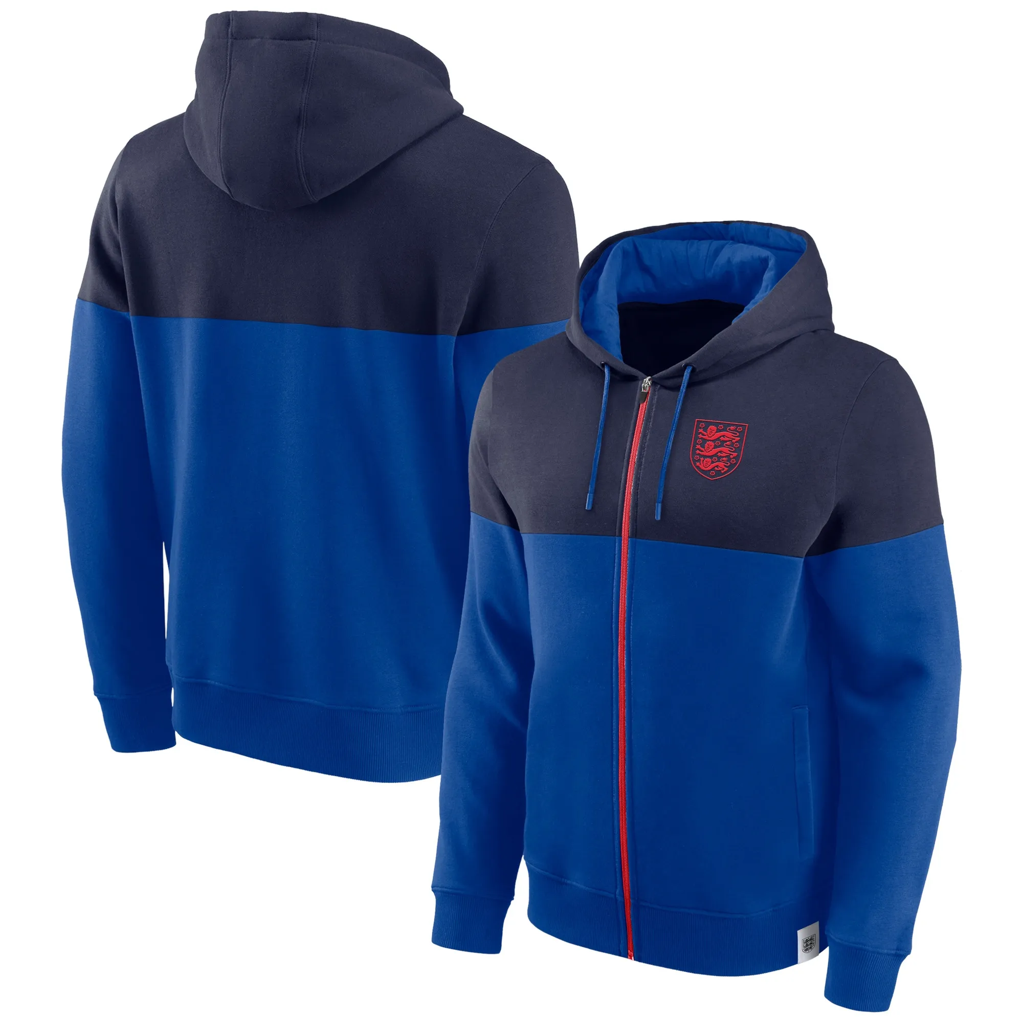 England Fundamentals Full Zip Hoodie - Blue - Mens