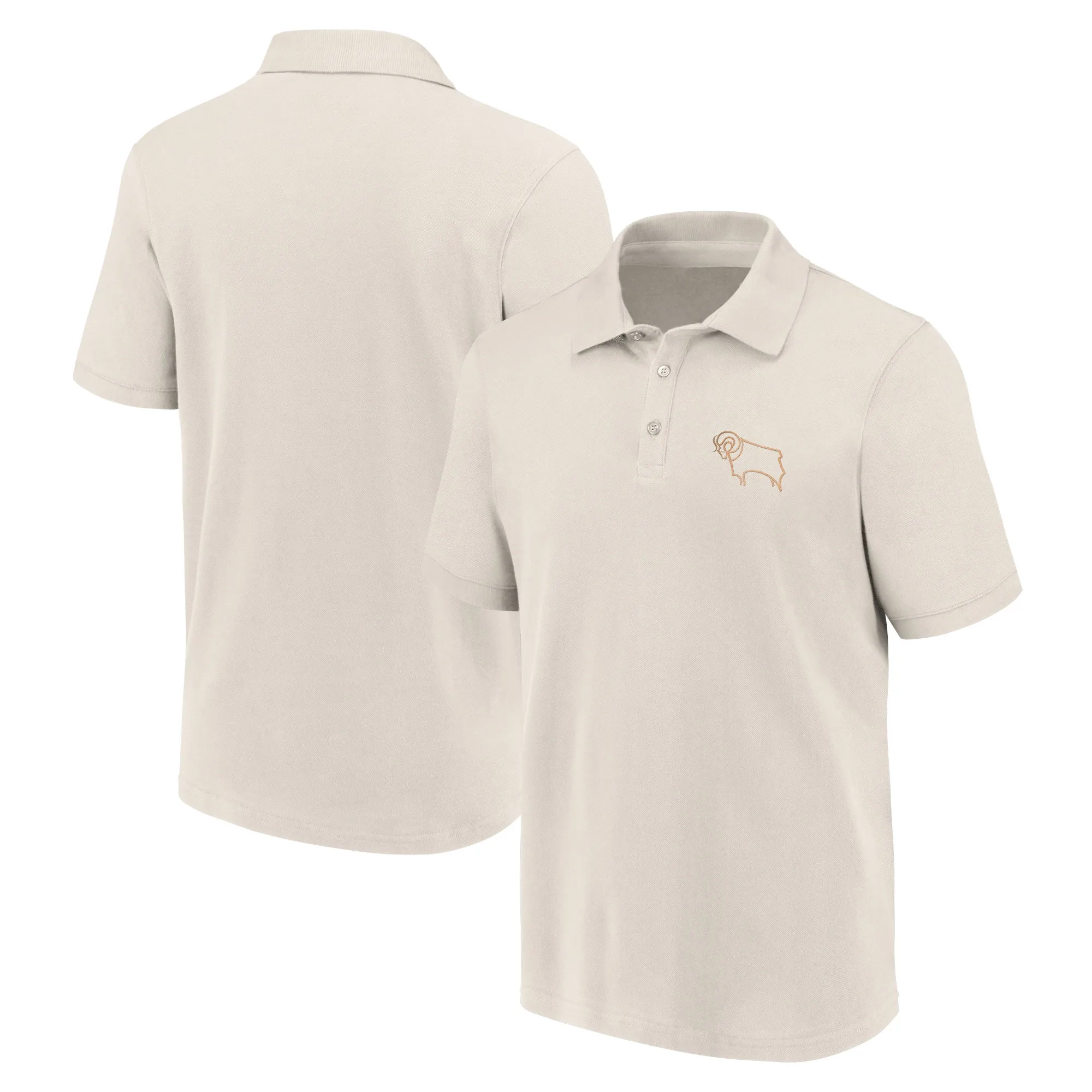 Derby County Essentials Polo - Off White - Mens