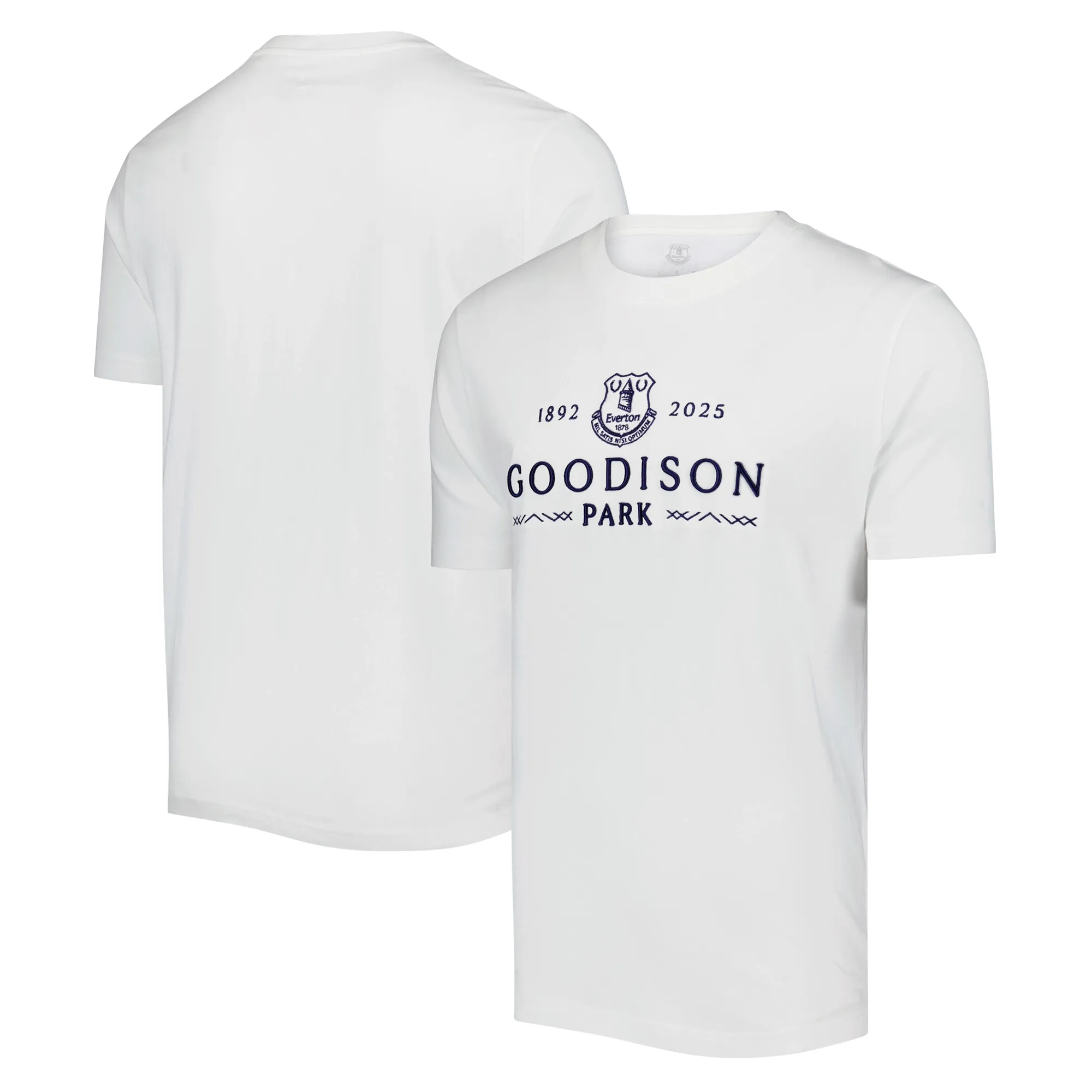 Everton Goodison Park Wordmark T-Shirt - Off White - Mens
